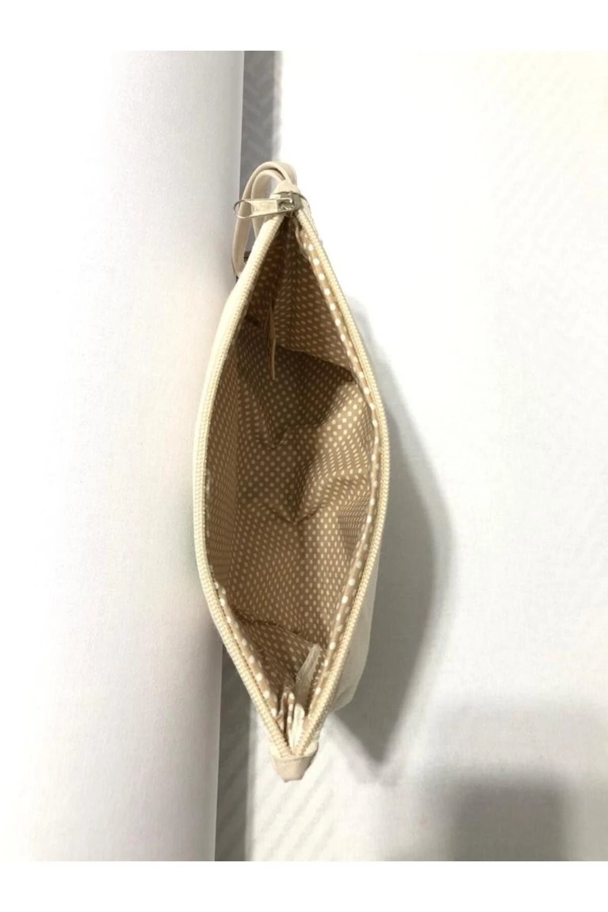 Tahta Baskı Çapa Desenli Clutch ,Portföy Çanta,Makyaj Çantası