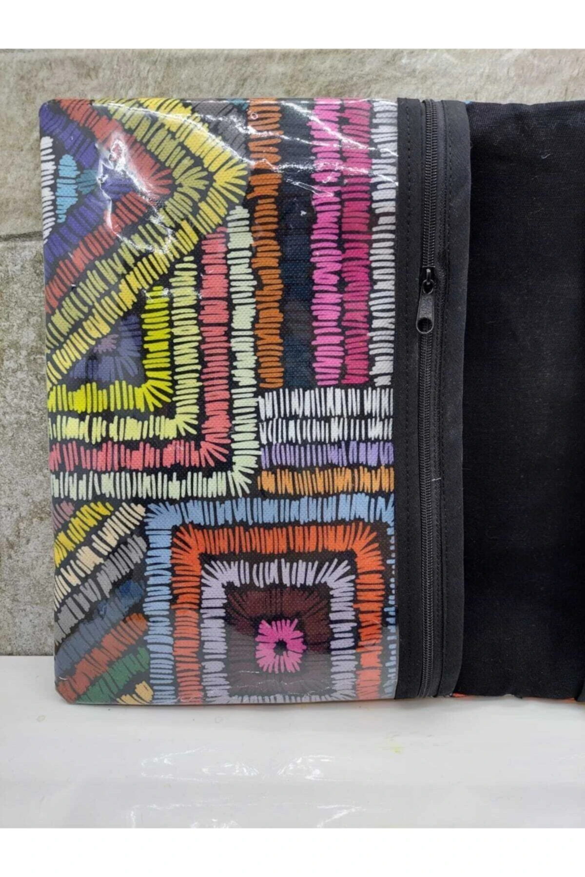 Renkli Dikişler Organizer Kumaş Çanta