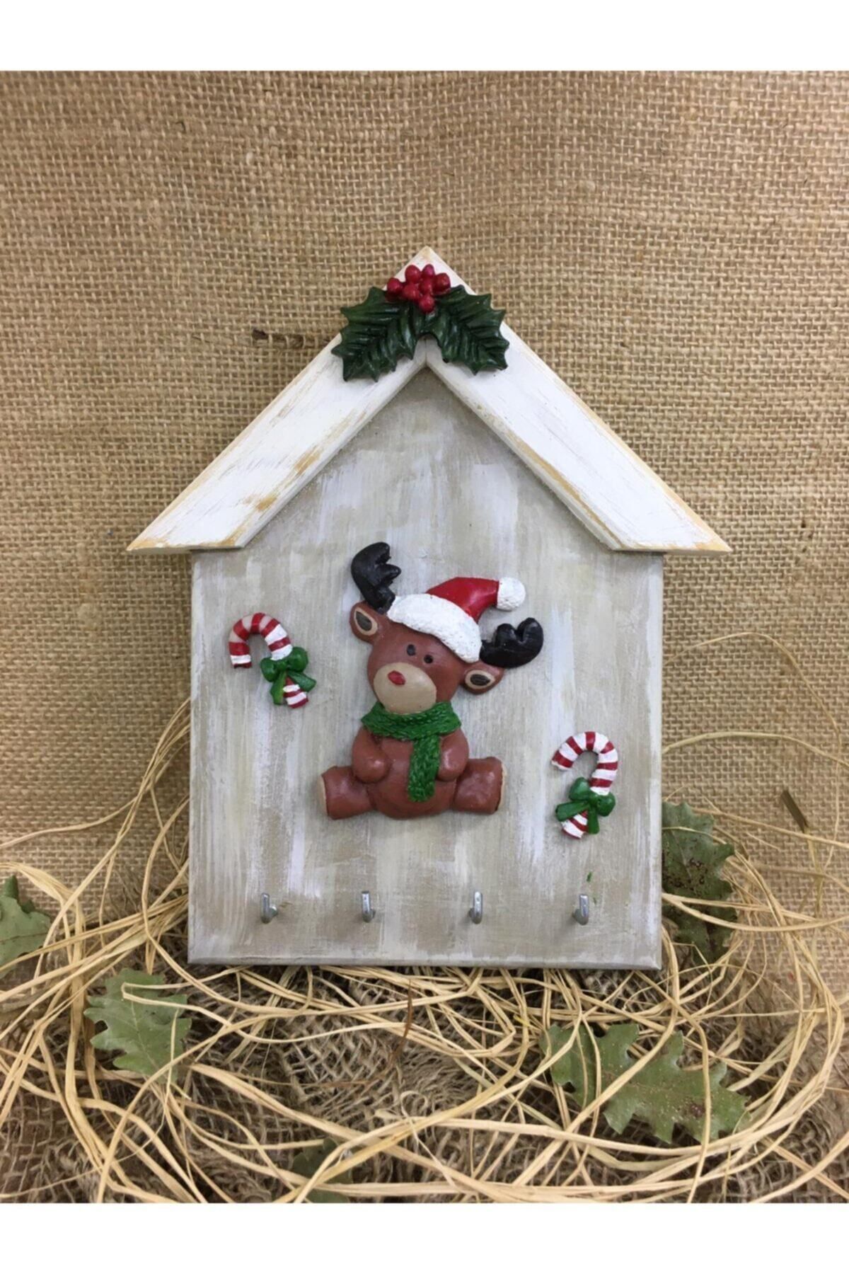 Şapkalı Geyik Anahtar Askısı