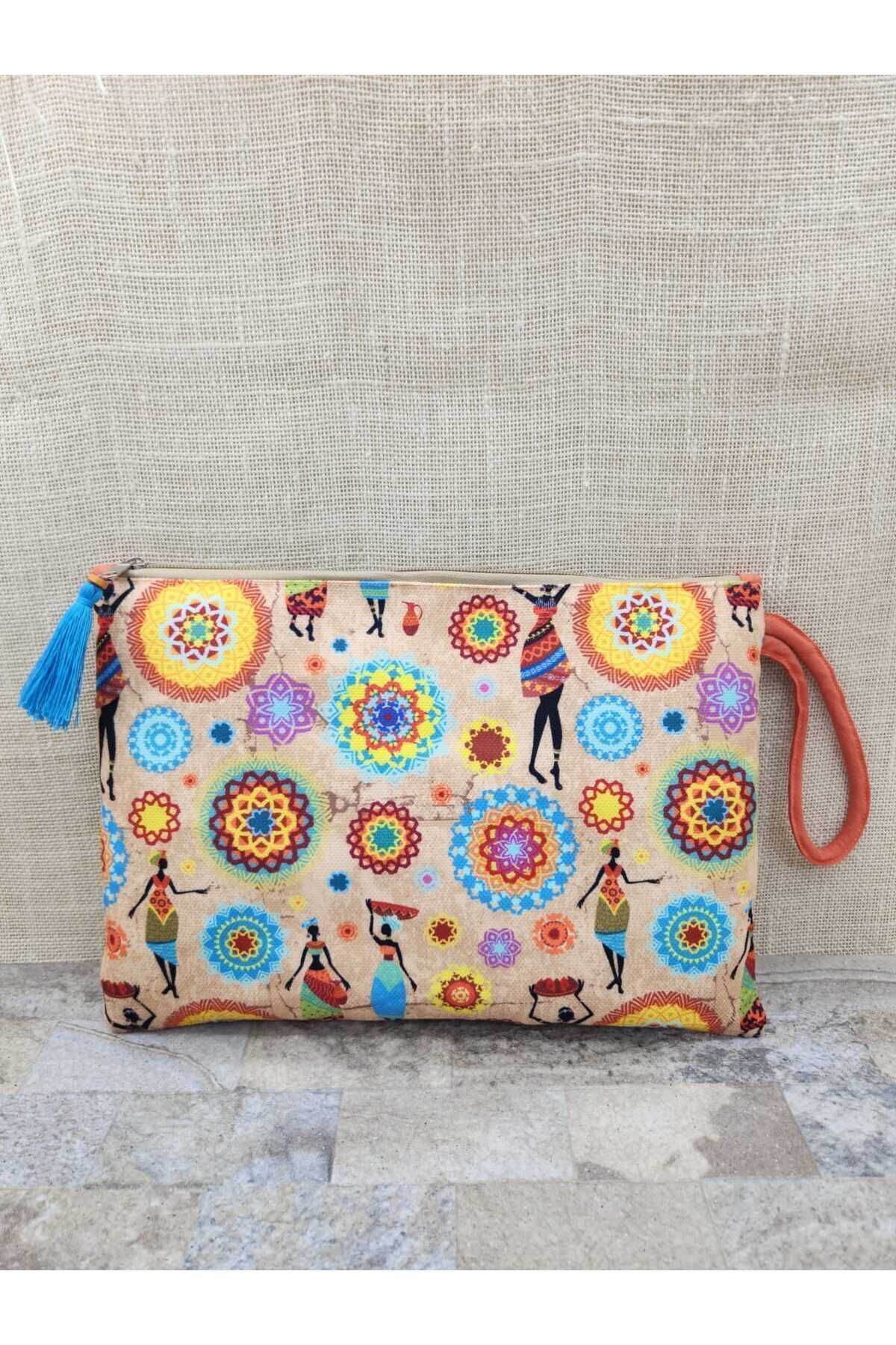 Daire Desenli Mandala Kızlar Portföy Çanta