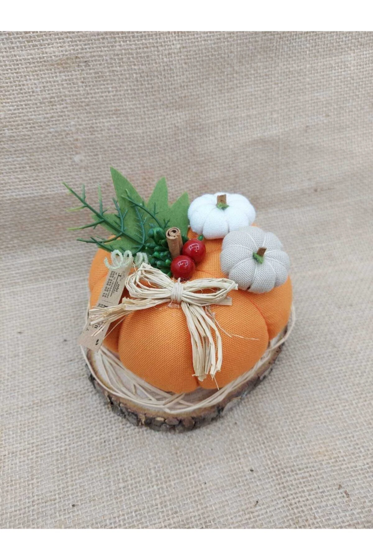 Kütüklü Turuncu Kumaş Kabak