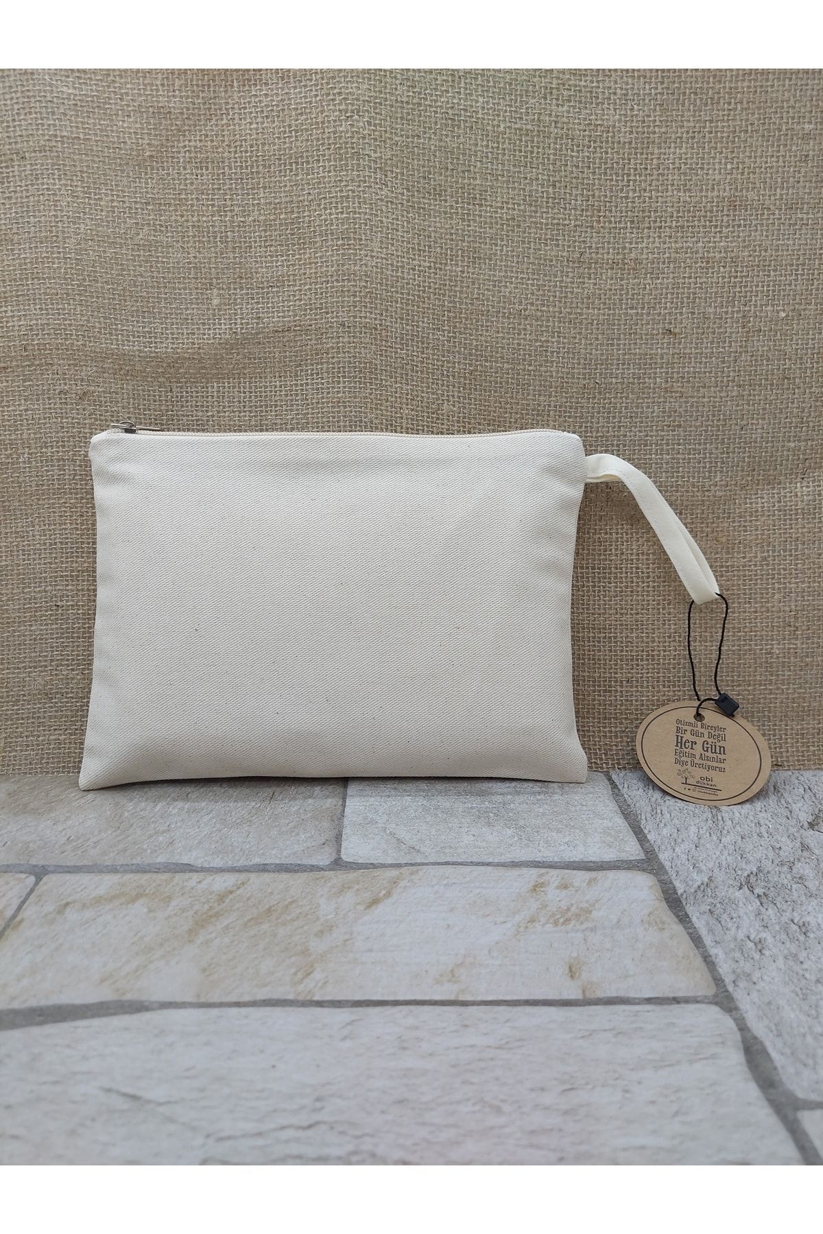 Tahta Baskı Tek Lotus Çiçeği Clutch ,portföy Çanta, Makyaj Çantası