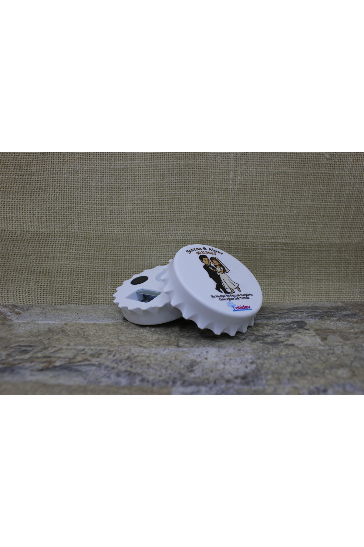 Kişiselleştirilmiş Düğün-Nikah Hediye Açacak Magnet (10 Adet