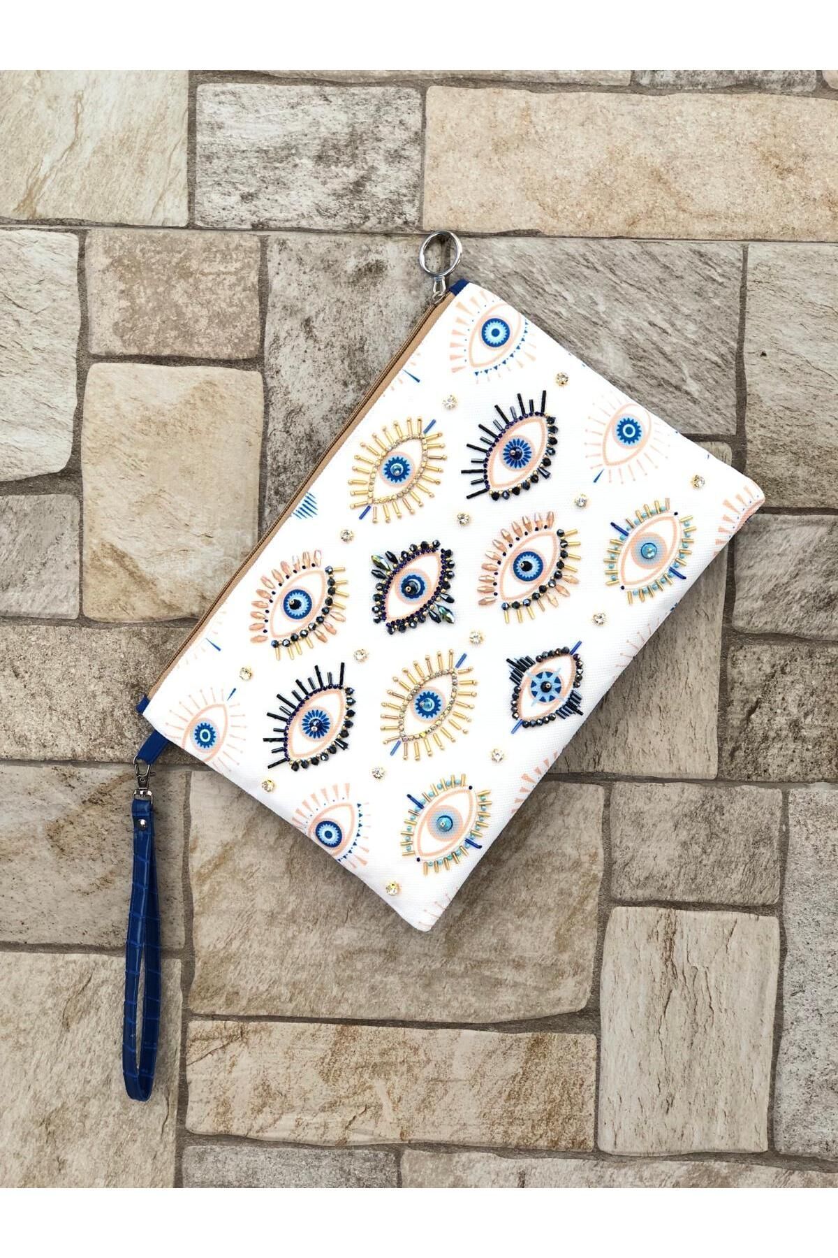 Göz Nakışlı Portföy Çanta