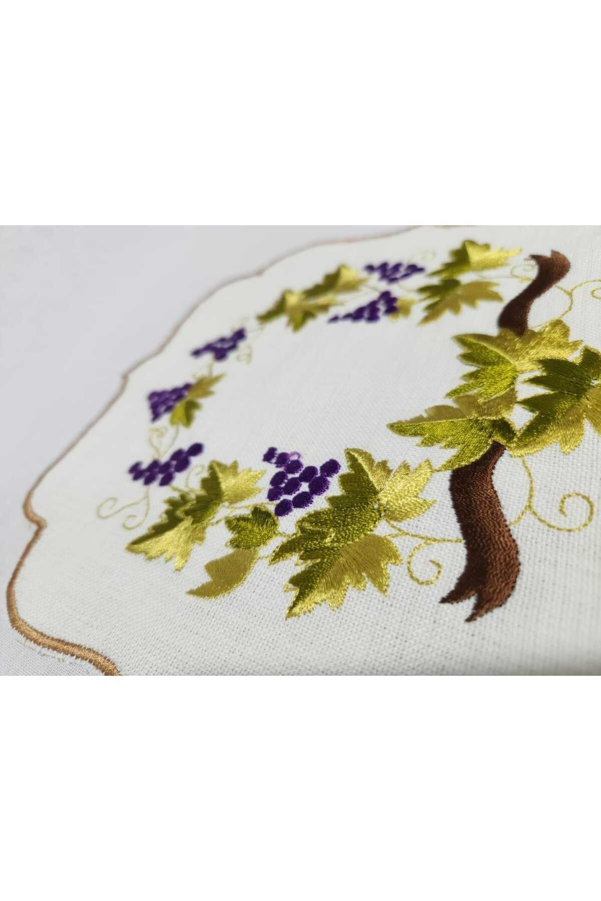 Üzüm Bağları Nakışlı Sunum Peçetesi