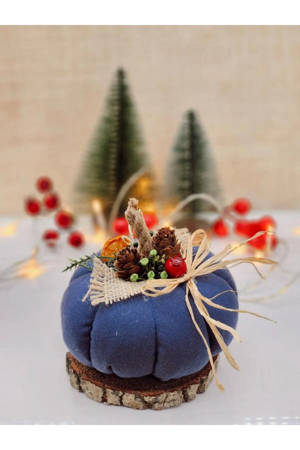 İNDİGO KUMAŞ KABAK SÜS