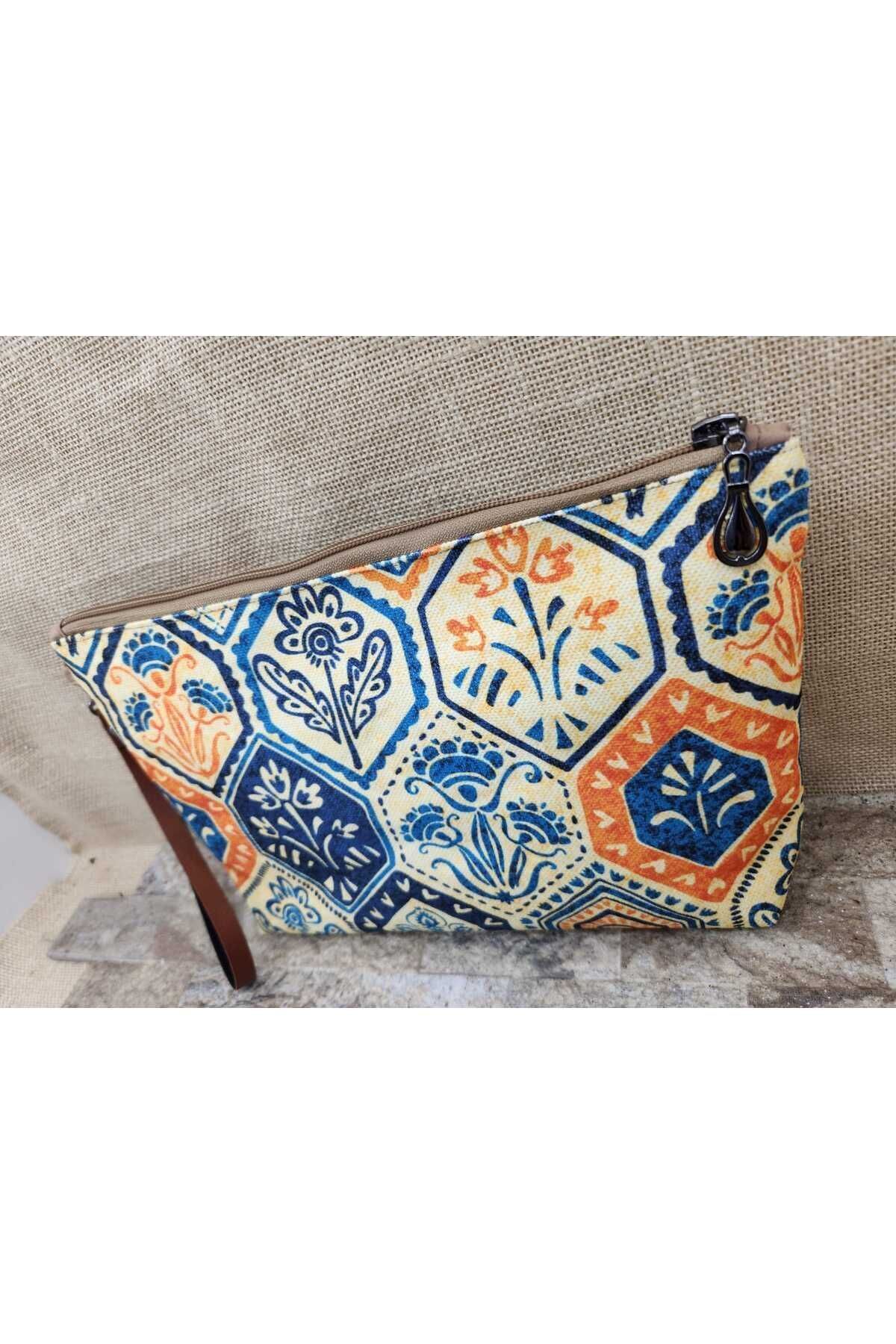 Çini Motifli Portföy Çanta