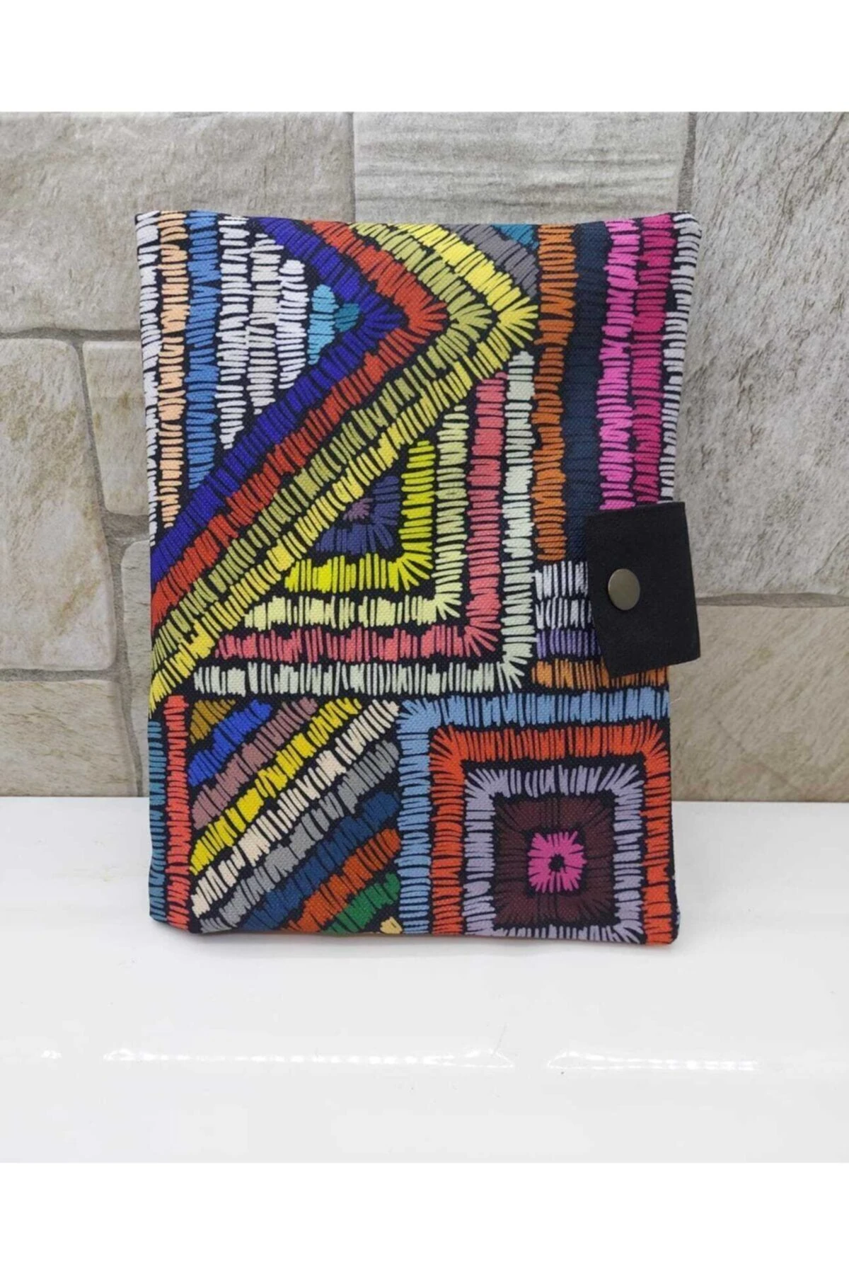 Renkli Dikişler Organizer Kumaş Çanta