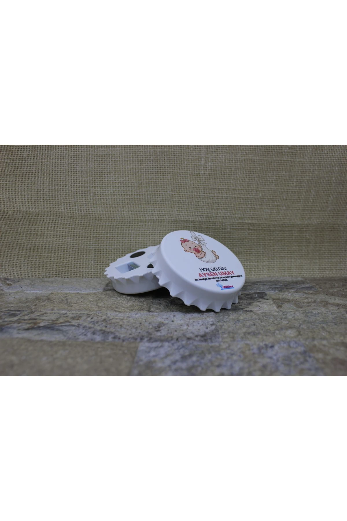 Kişiselleştirilmiş Hoşgeldin Bebek Kız Hediye Açacak Magnet (10 Adet)