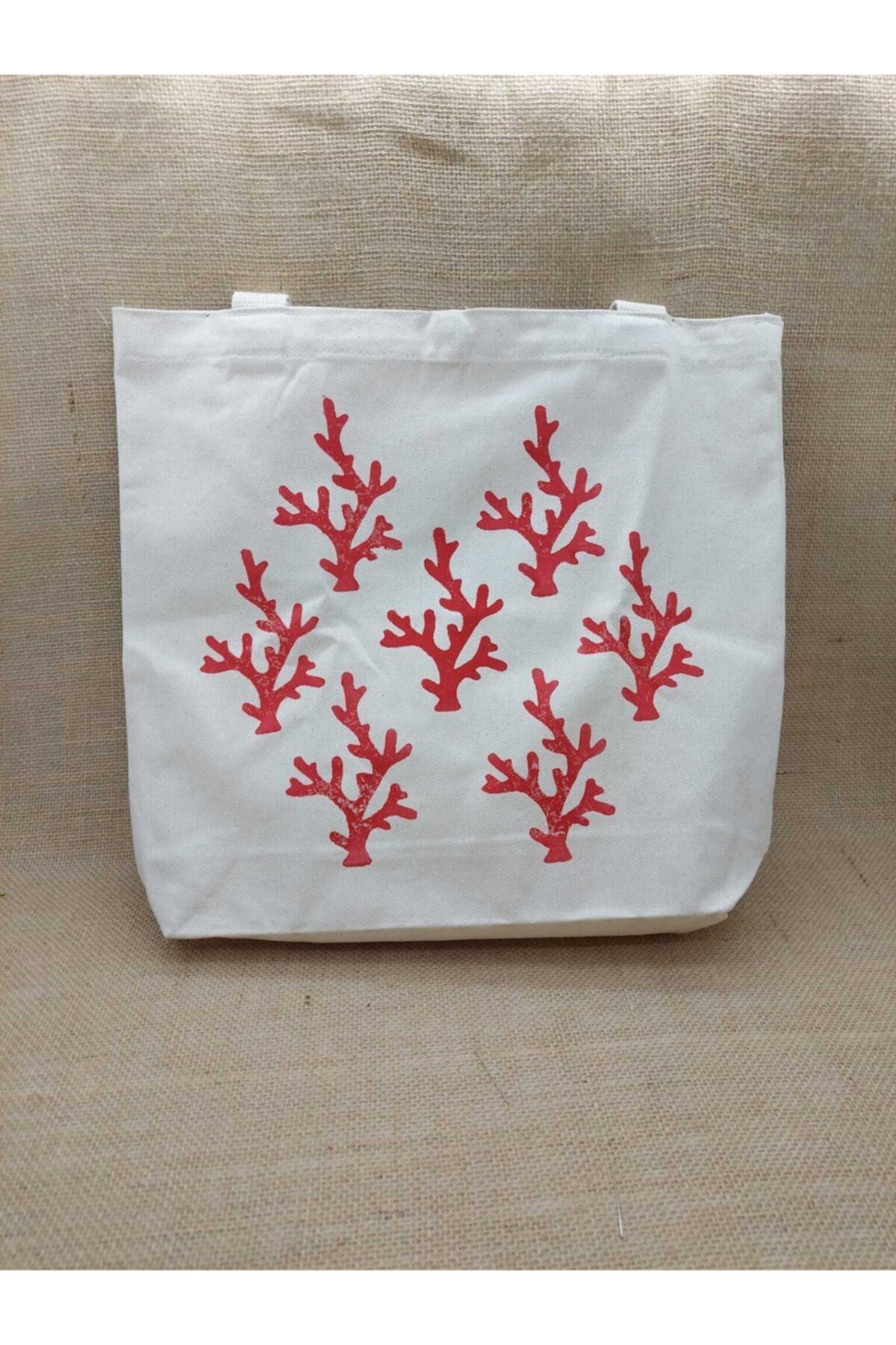 Mercan Baskılı Çanta