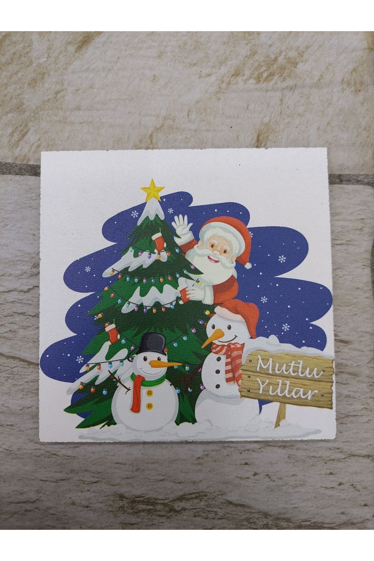 Yılbaşı Bardak Altlığı