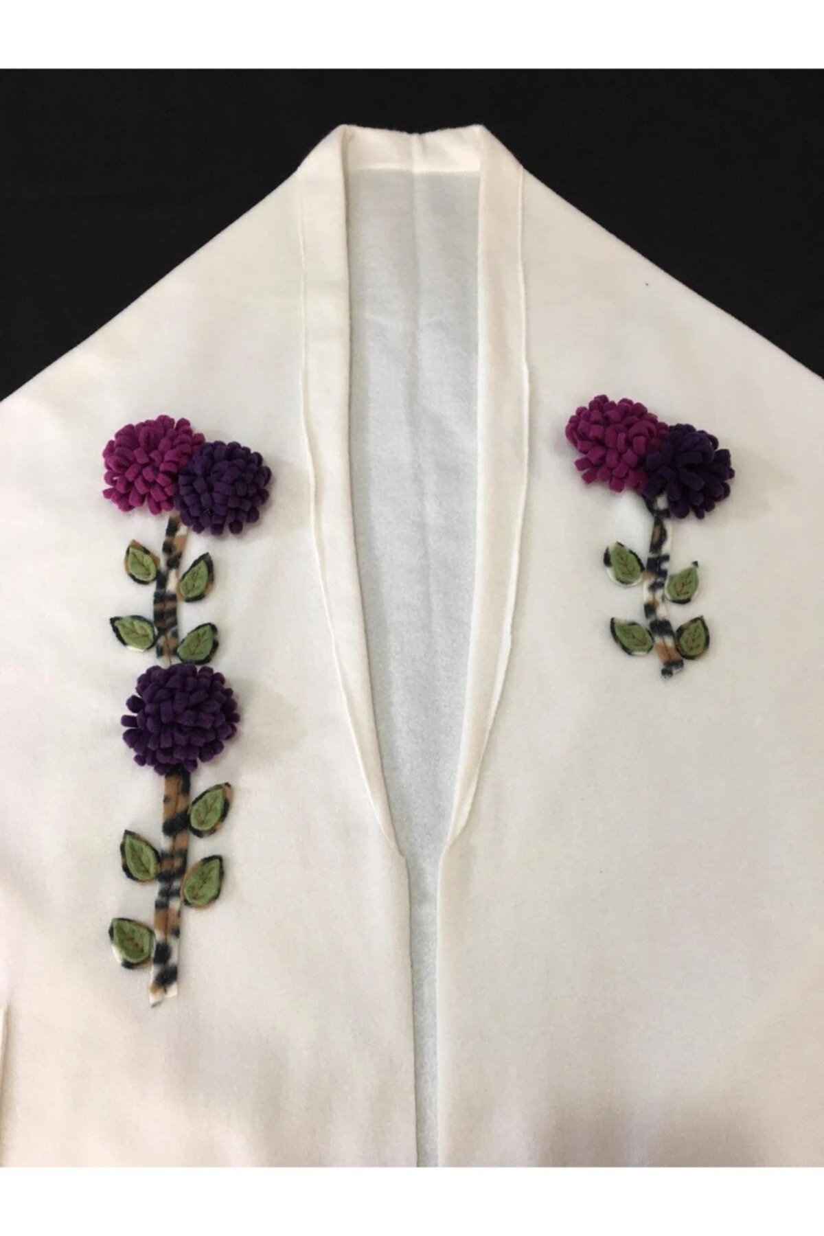 Krem Rengi El Yapımı Şal