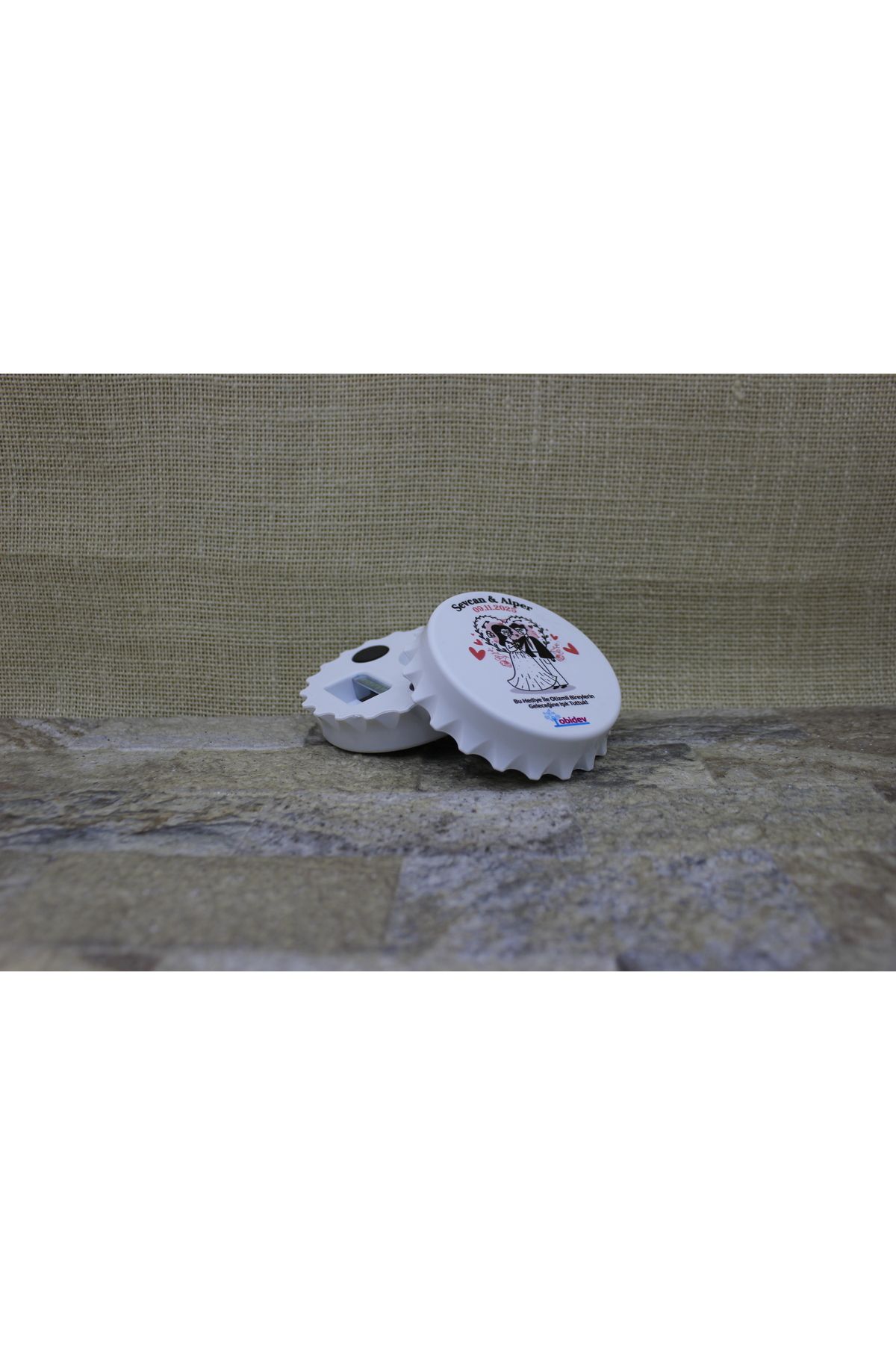 Kişiselleştirilmiş Düğün-Nikah Hediye Açacak Magnet (10 Adet)