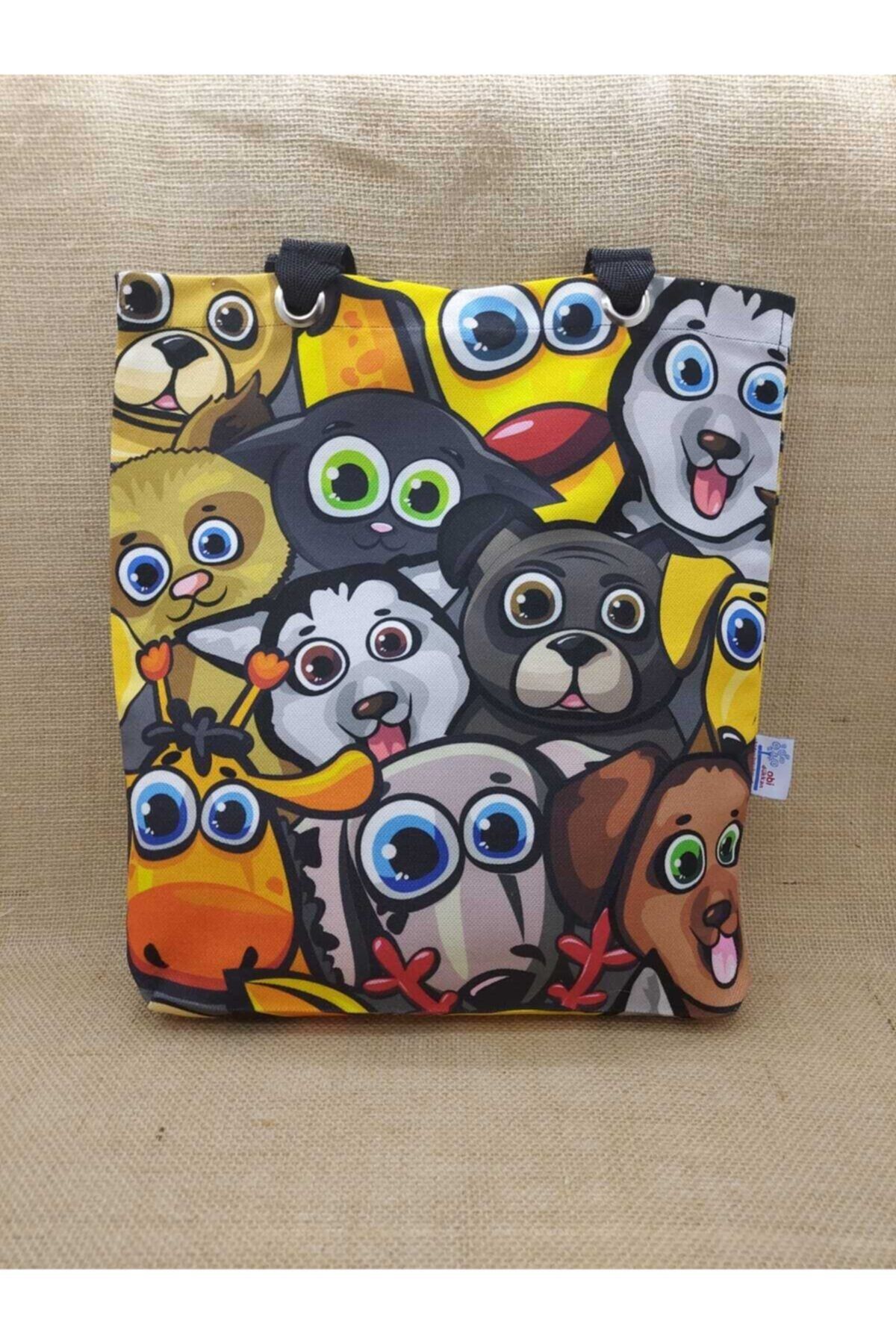 Küçük Köpek Dijital Baskı Kol Çantası