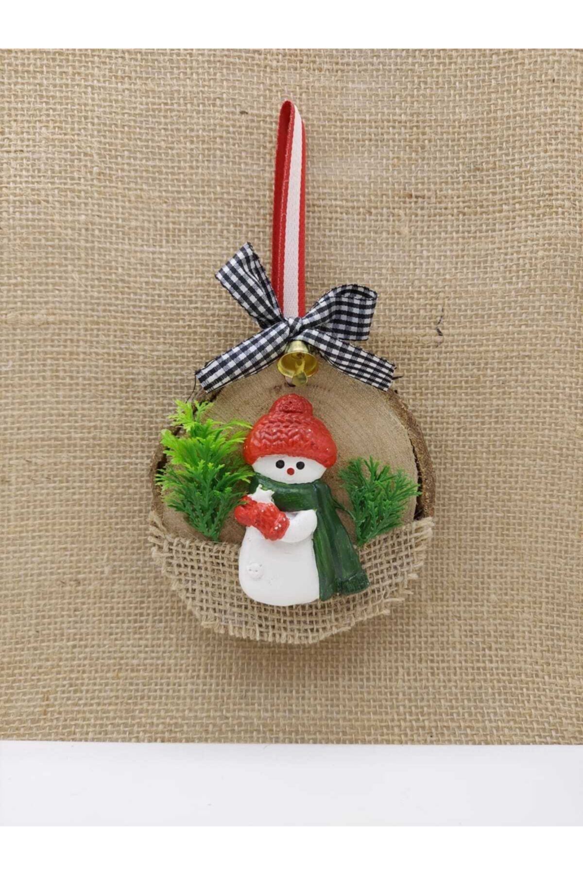 Kırmızı Şapkalı Kardanadam Yılbaşı Süsü