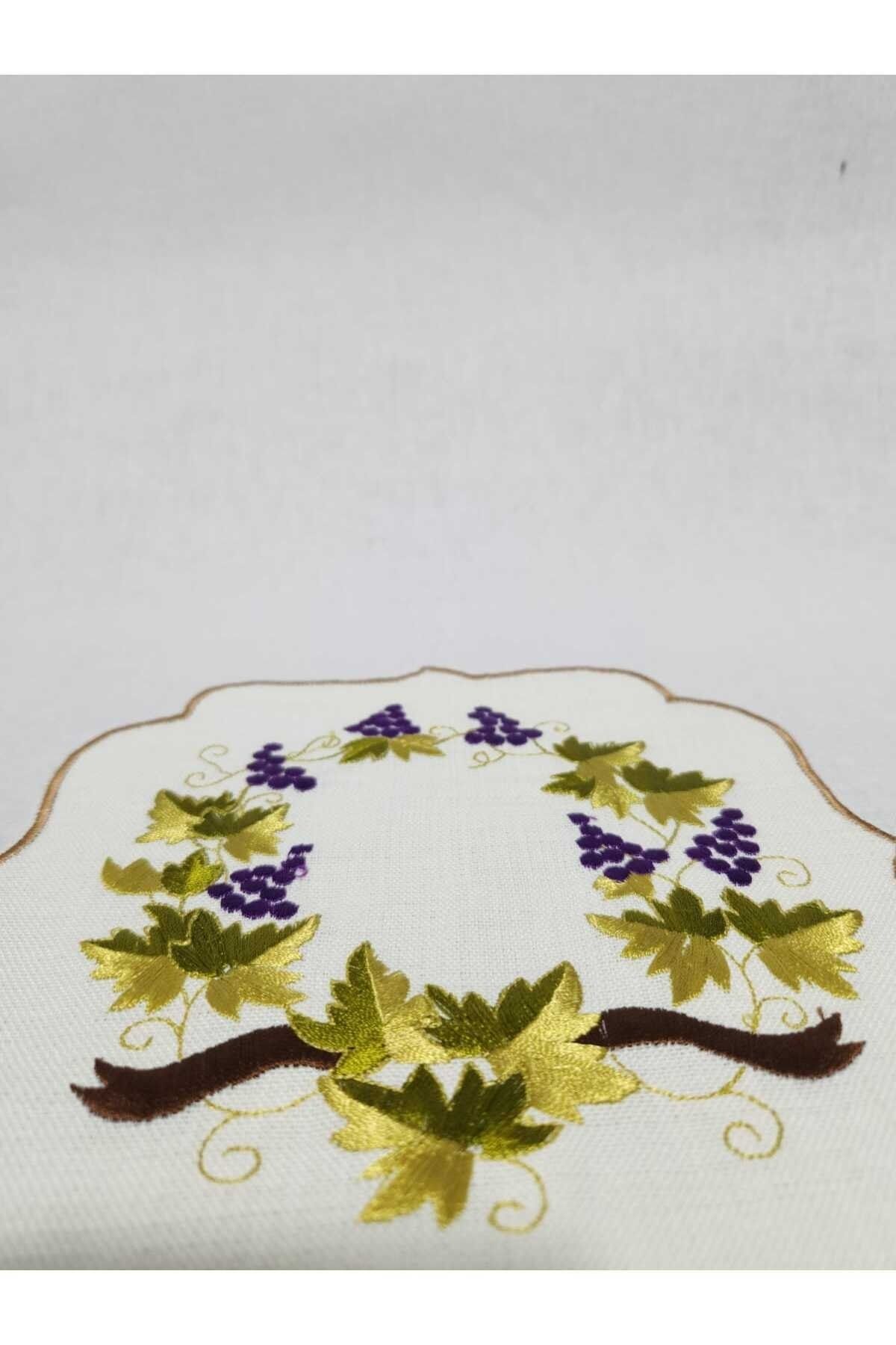 Üzüm Bağları Nakışlı Sunum Peçetesi