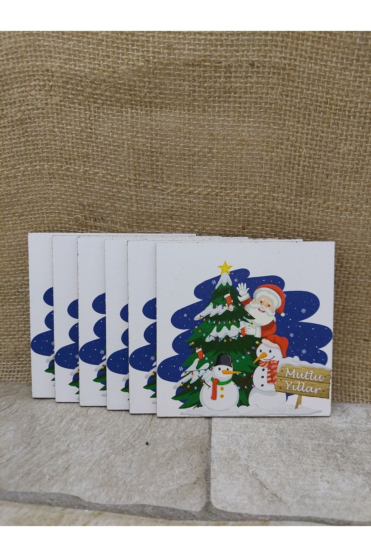 Yılbaşı Bardak Altlığı