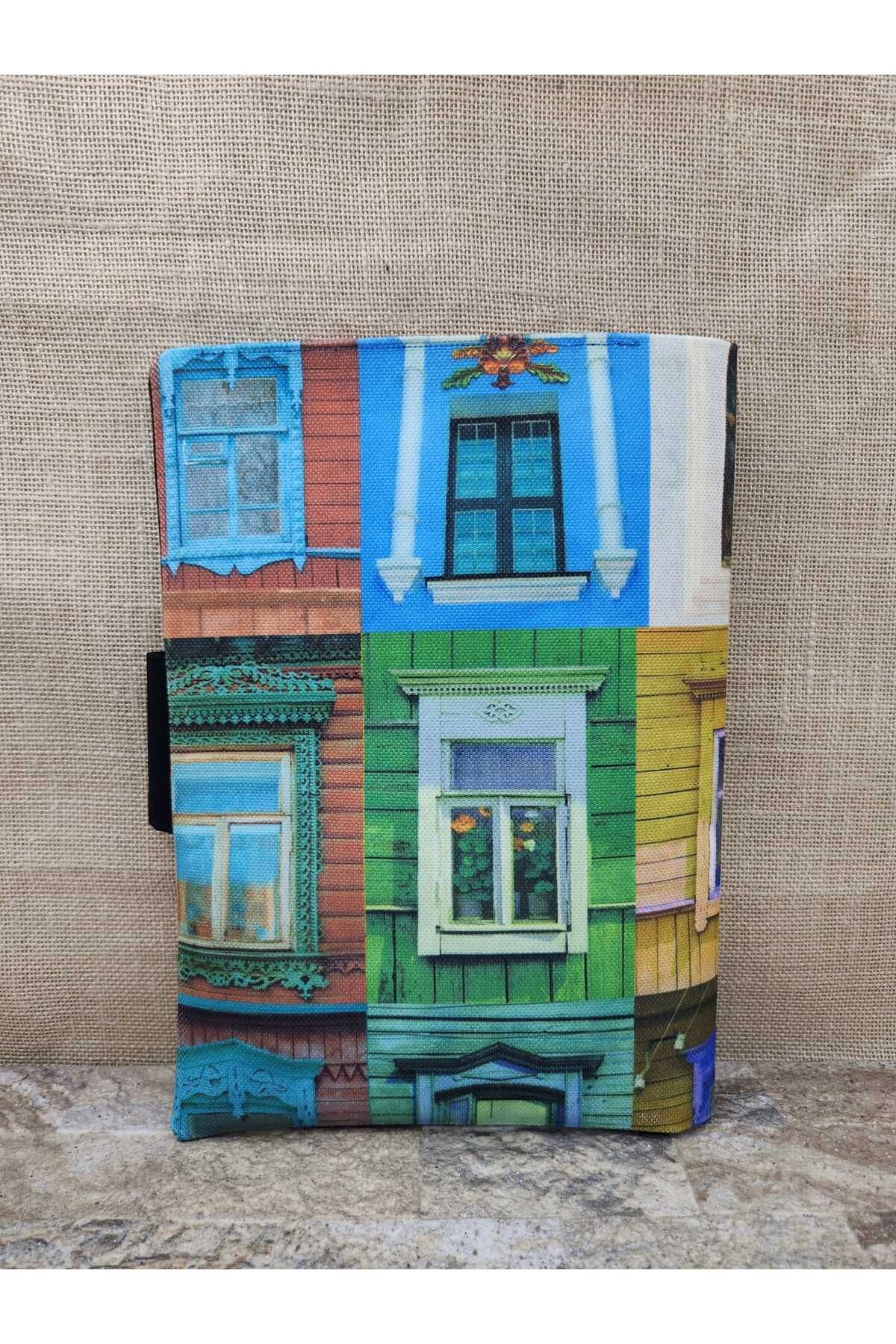 Pencereler Desenli Organizer & Tablet Kılıfı