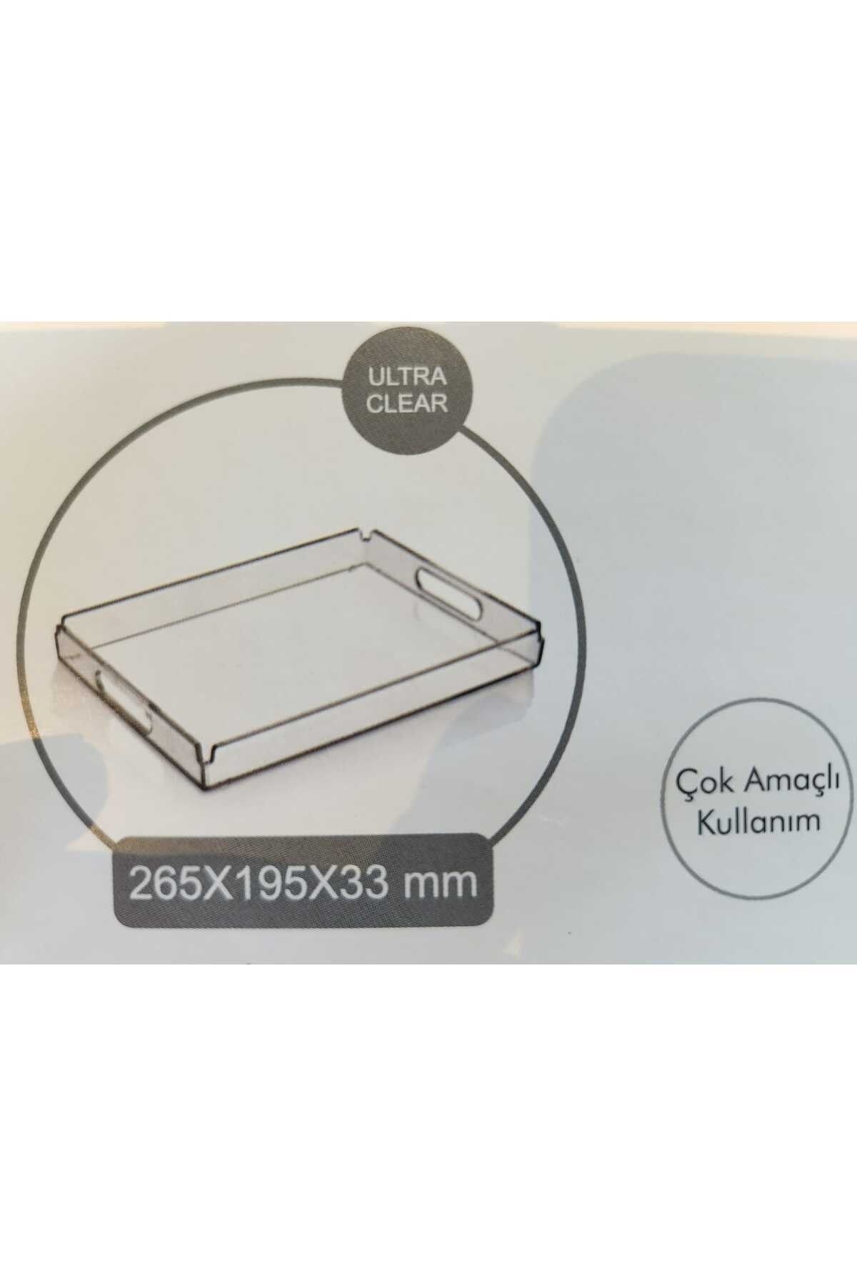 Pleksiglas Şeffaf Dekoratif Sunum Tepsisi
