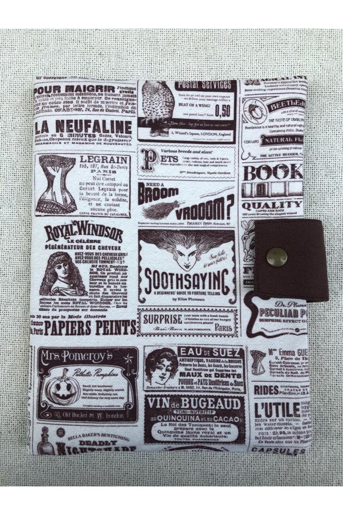 VİNTAGE GAZETE DESEN ORGANİZER ÇANTA