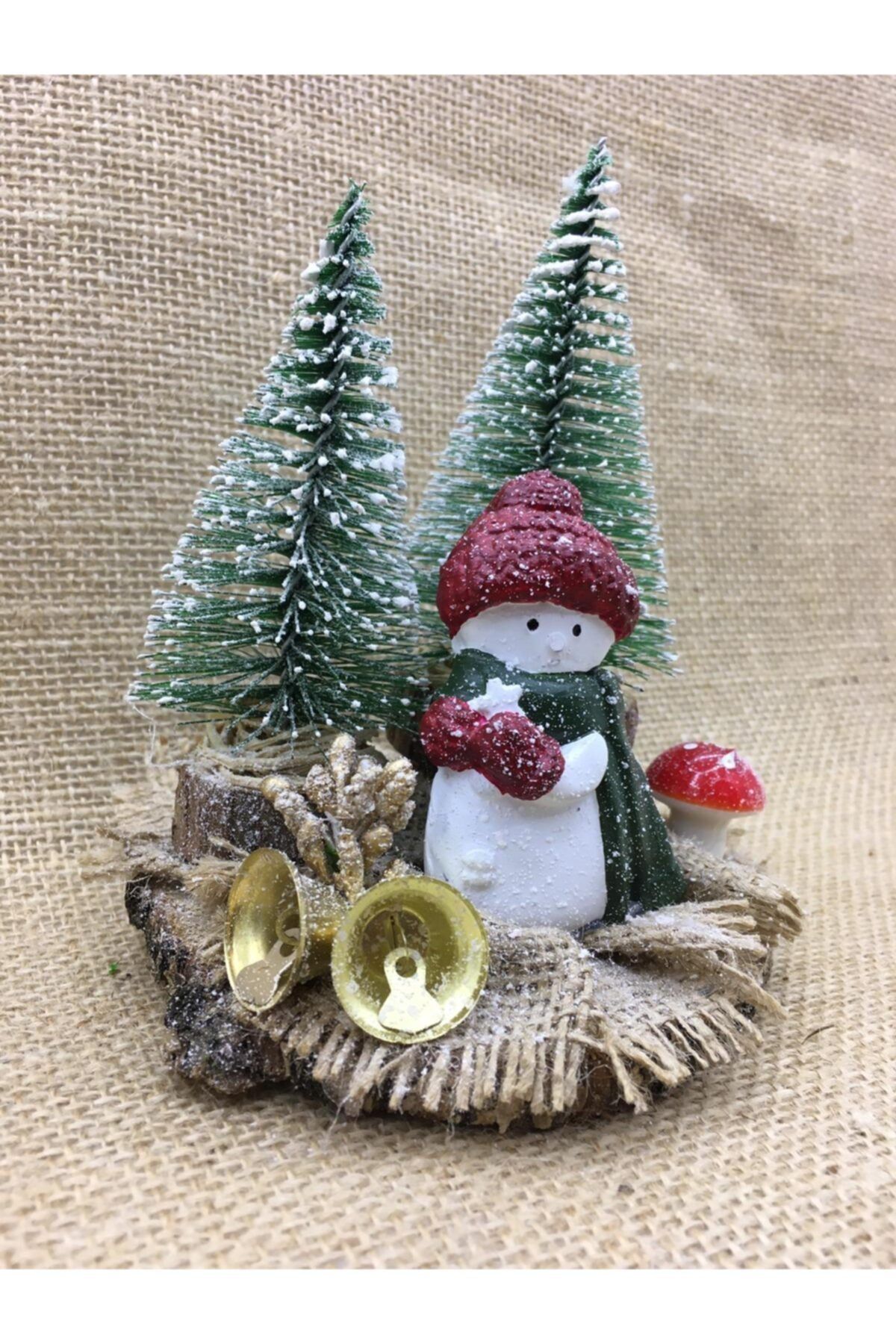 Çam Ağaçlı Kardan Adam Dekoratif Süs