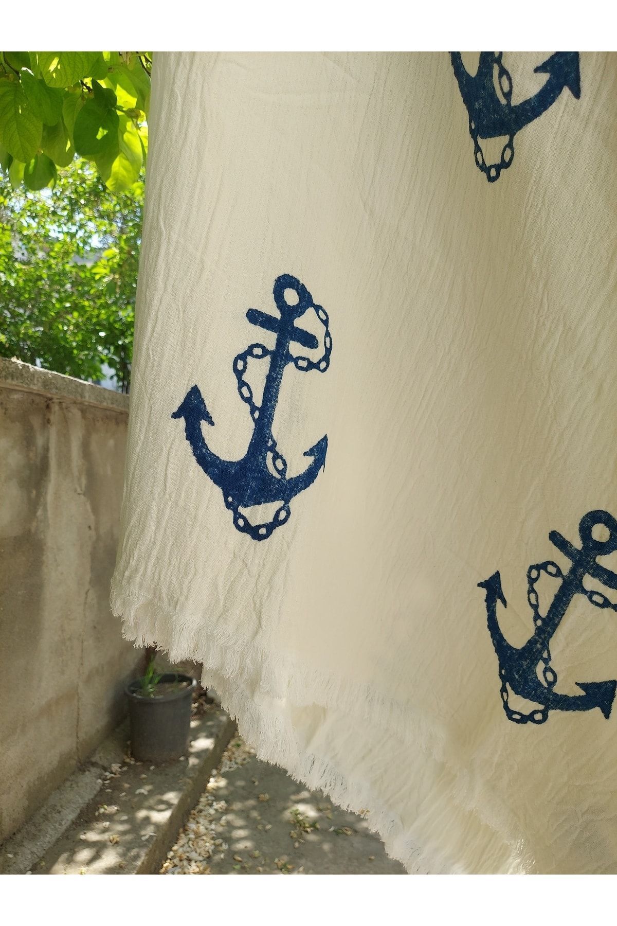 Tahta Baskı Çapalı Peştemal