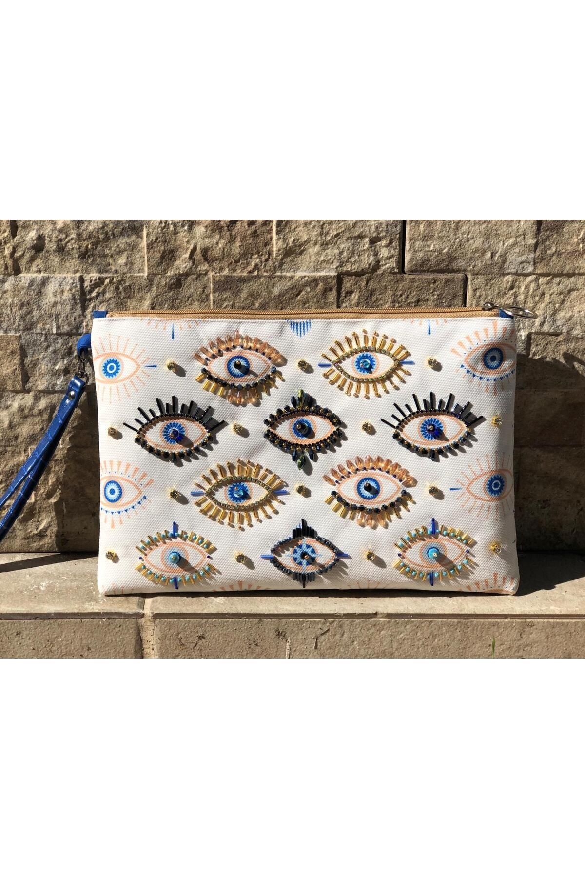Göz Nakışlı Portföy Çanta