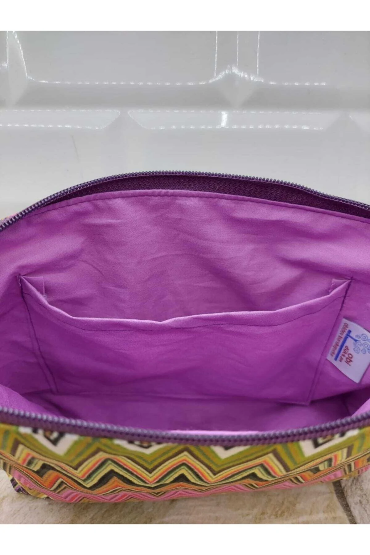 Zigzag Desenli Portföy Çanta