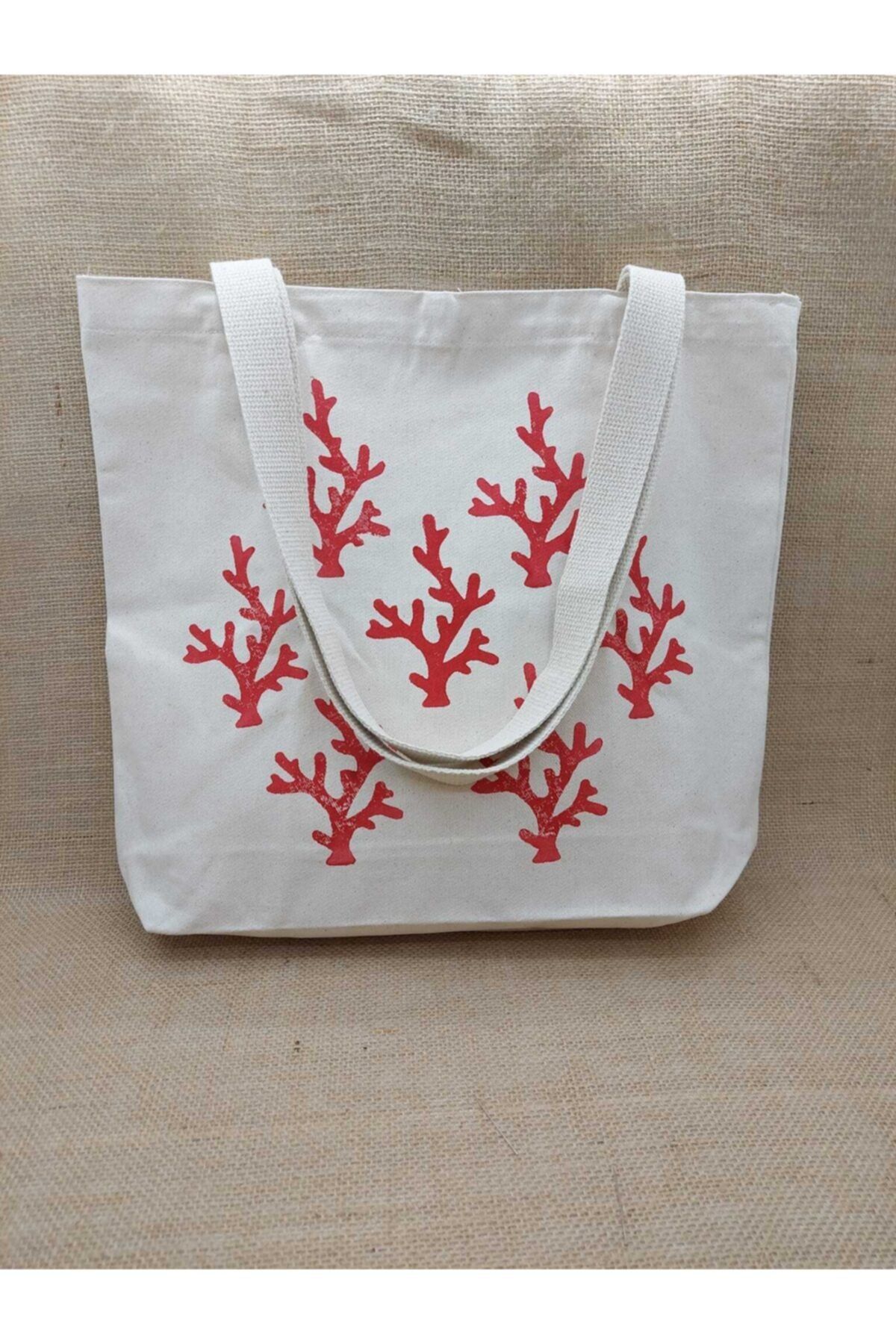 Mercan Baskılı Çanta