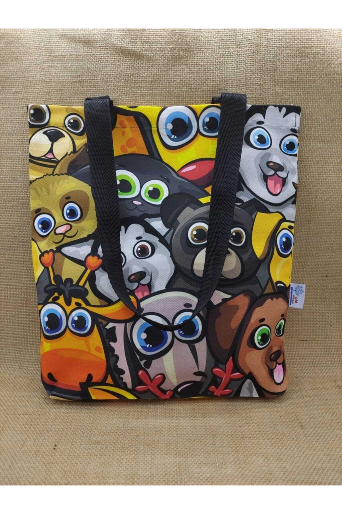 Küçük Köpek Dijital Baskı Kol Çantası