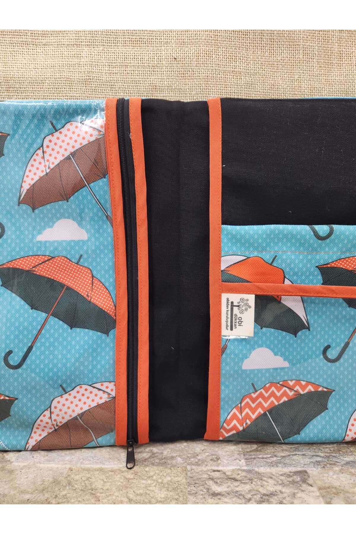 Uçan Şemsiyeler Desenli Organizer & Tablet Kılıfı