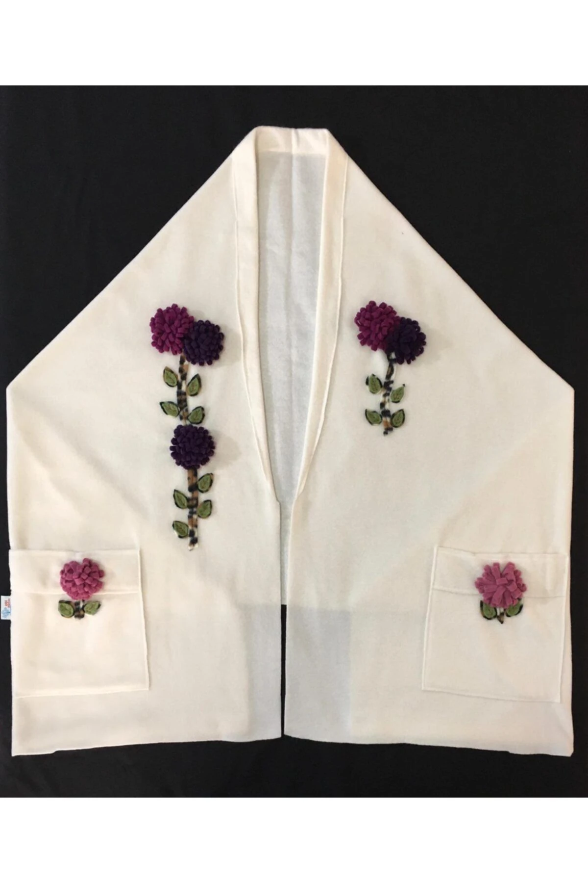 Krem Rengi El Yapımı Şal