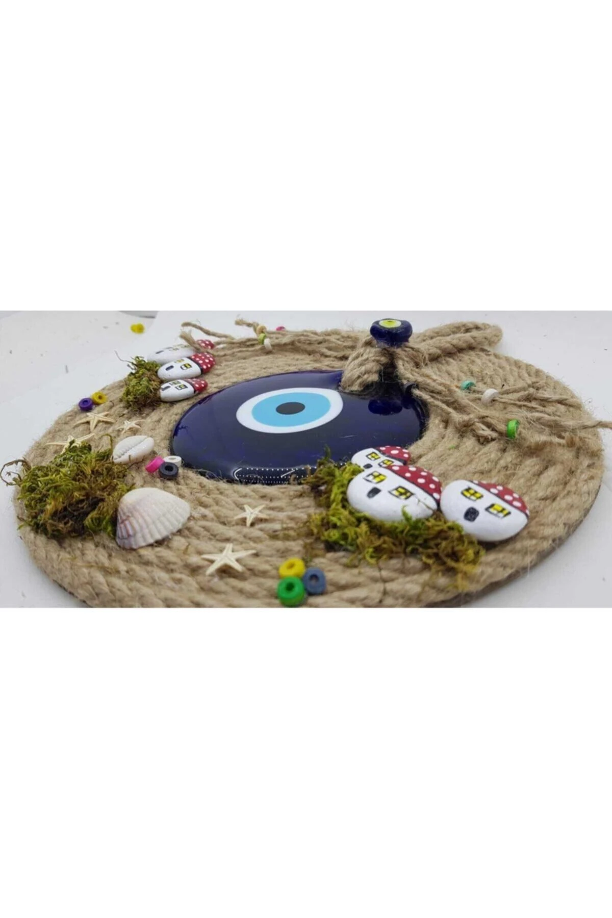 Kırmızı Evli Nazar Boncuğu Duvar Ve Kapı Süsü (30cm)