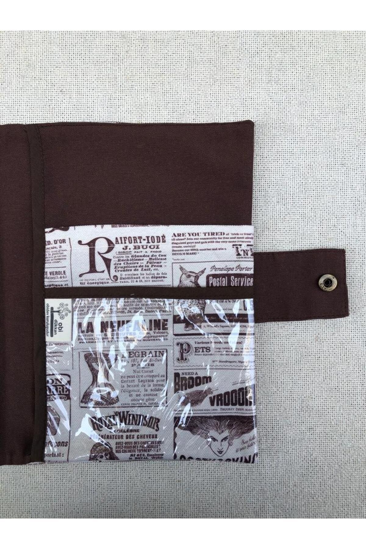 VİNTAGE GAZETE DESEN ORGANİZER ÇANTA