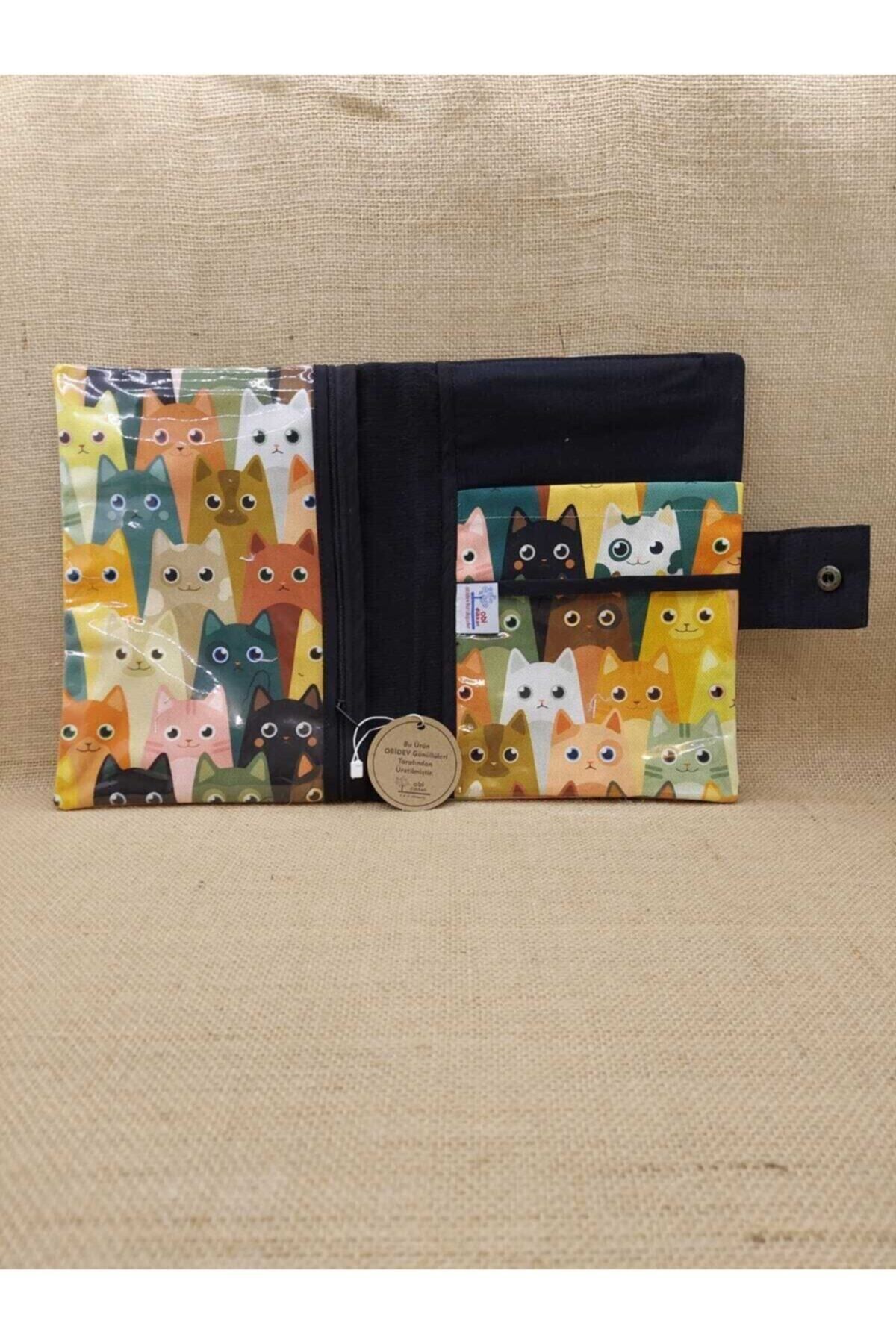 Kediler Organizer Çanta Tablet Kılıfı