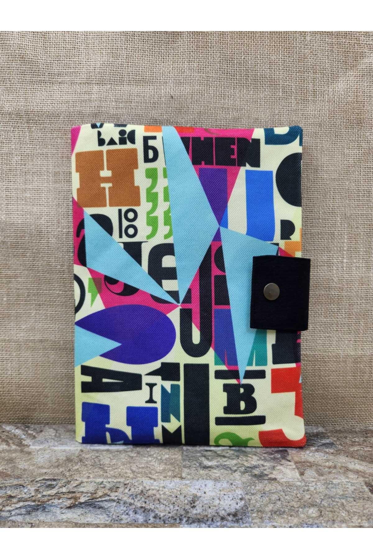 Kübik Harfler Desenli Organizer  & Tablet Kılıfı