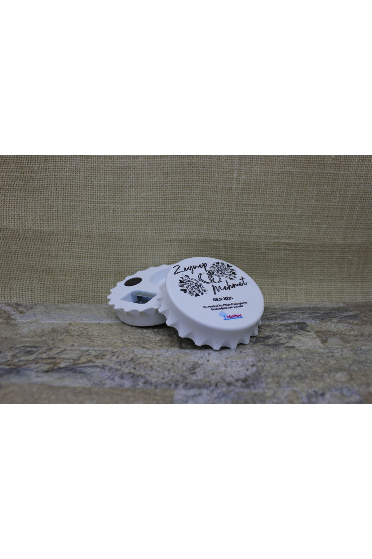 Kişiselleştirilmiş Düğün-Nikah Hediye Açacak Magnet (10 Adet)