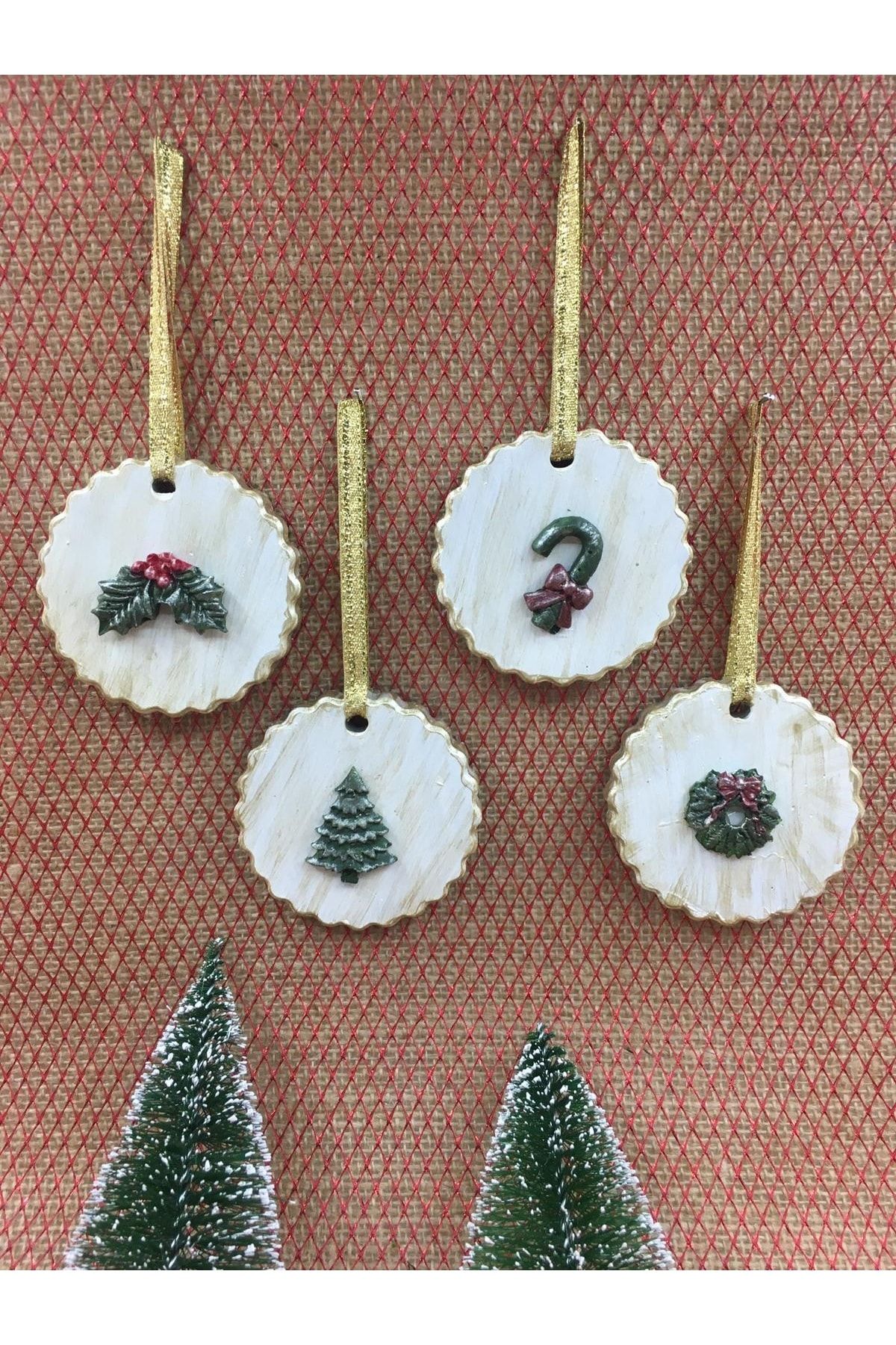 4'lü Yuvarlak Yılbaşı Süsü