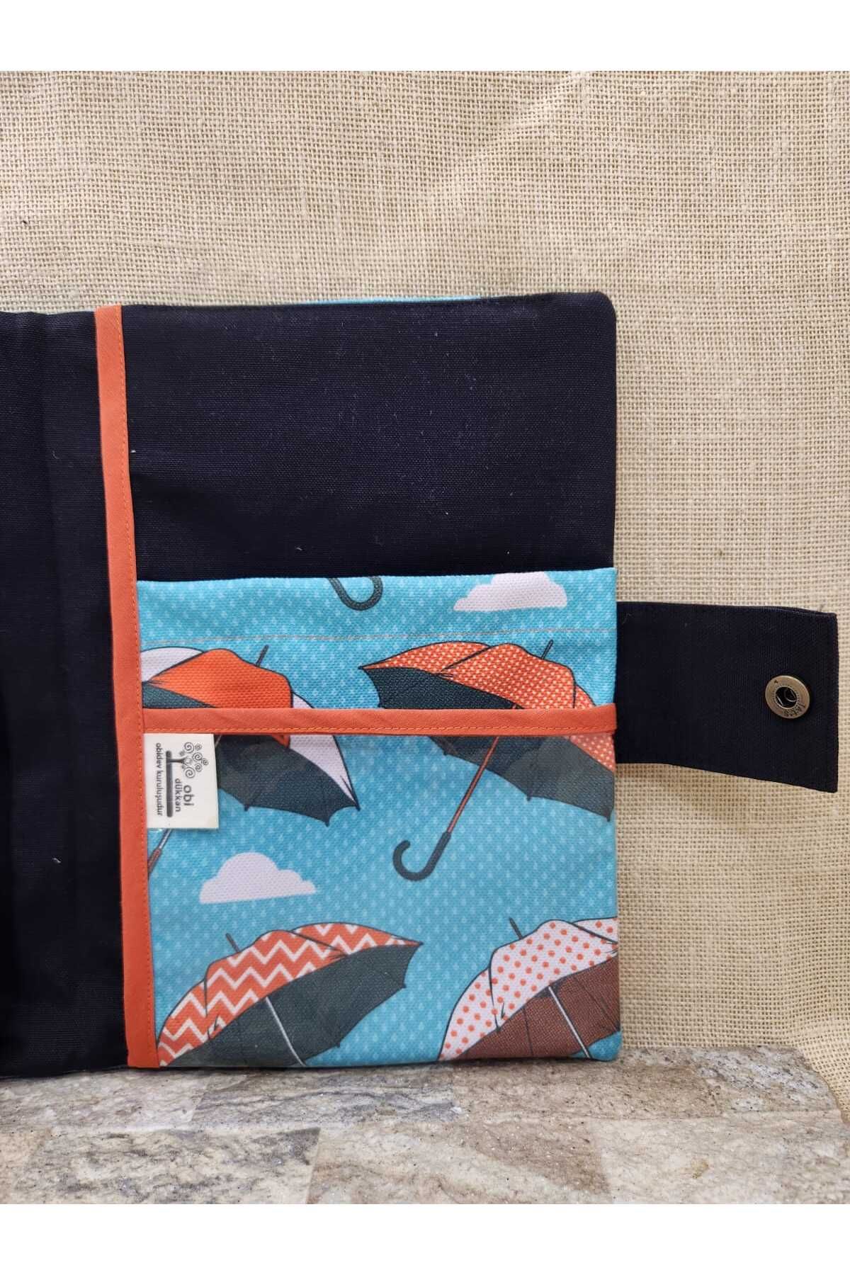 Uçan Şemsiyeler Desenli Organizer & Tablet Kılıfı