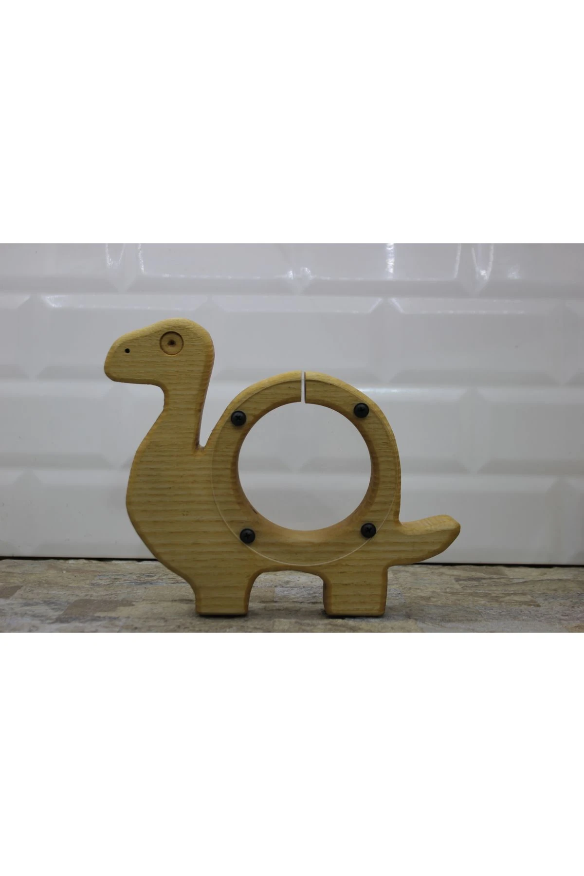 Kaplumbağa Figürlü Masif Ahşap Kumbara