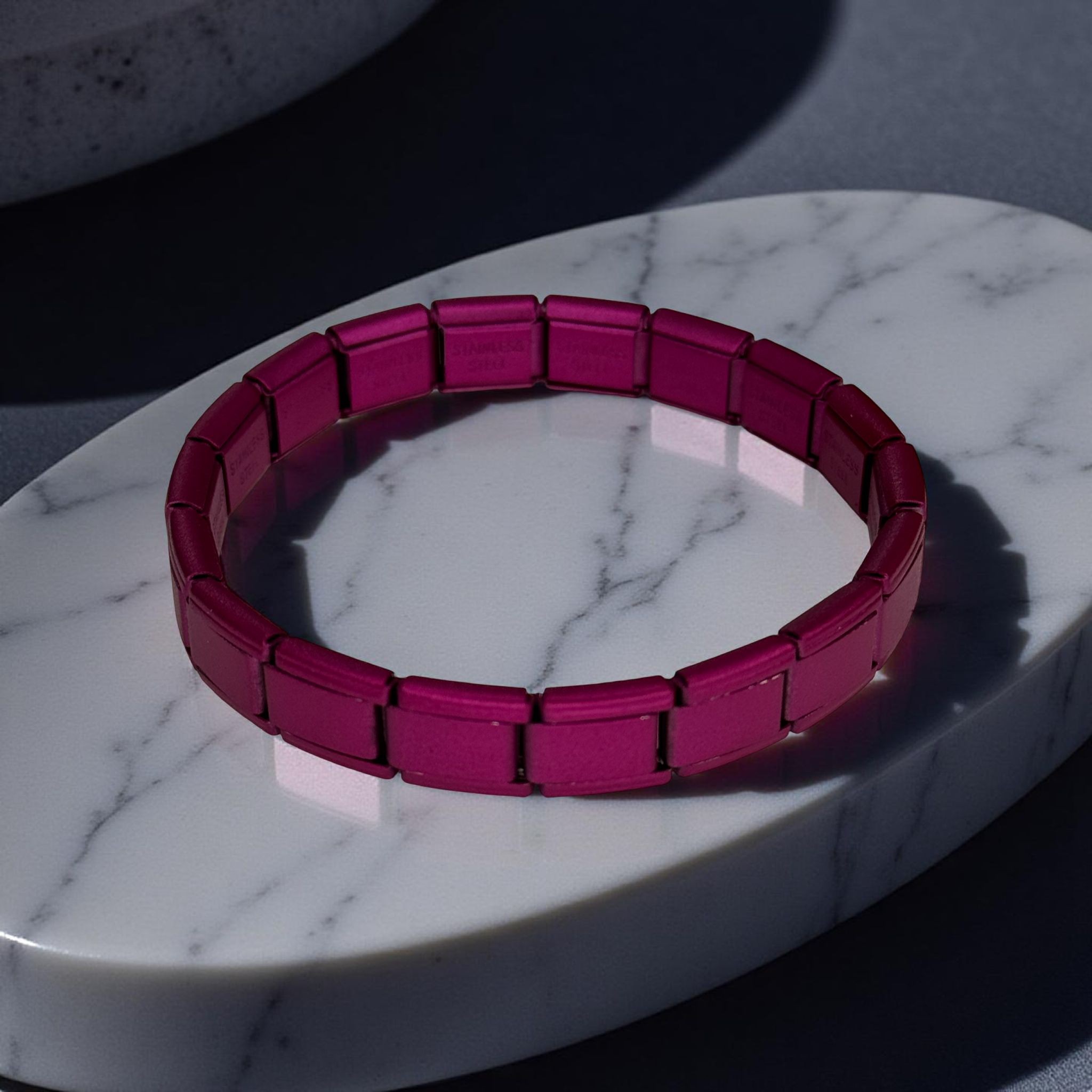  Fuşya Pembe İtalyan Charm Bileklik 
