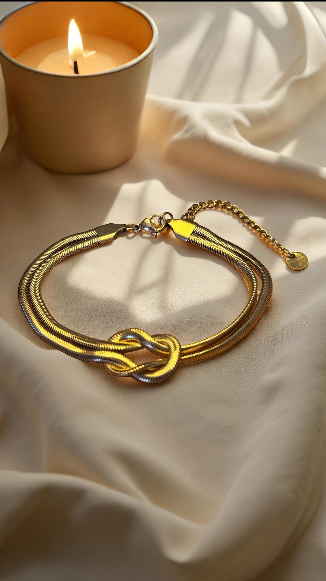 Balık Sırtı Çelik Gold Renkli Bileklik
