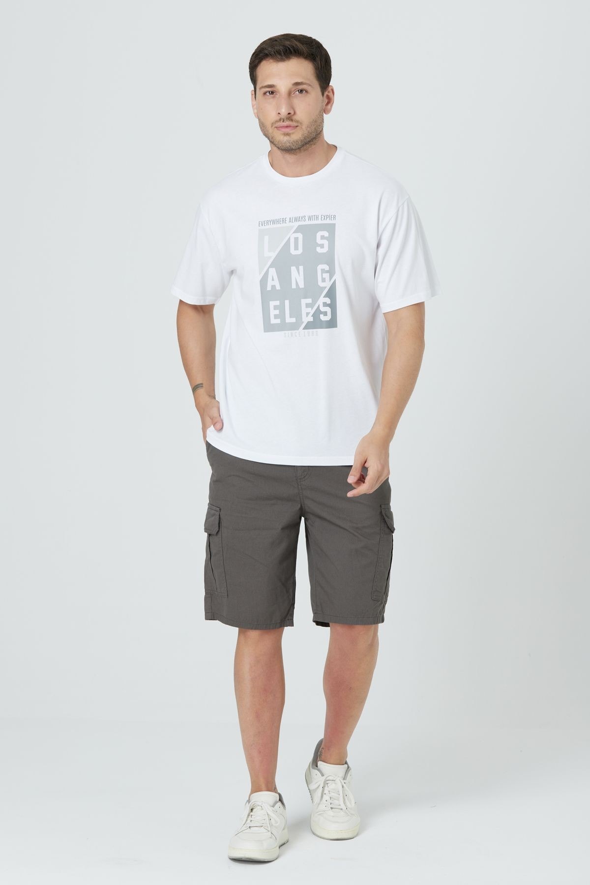 BASIC RELAX FIT T-SHIRT - Beyaz
