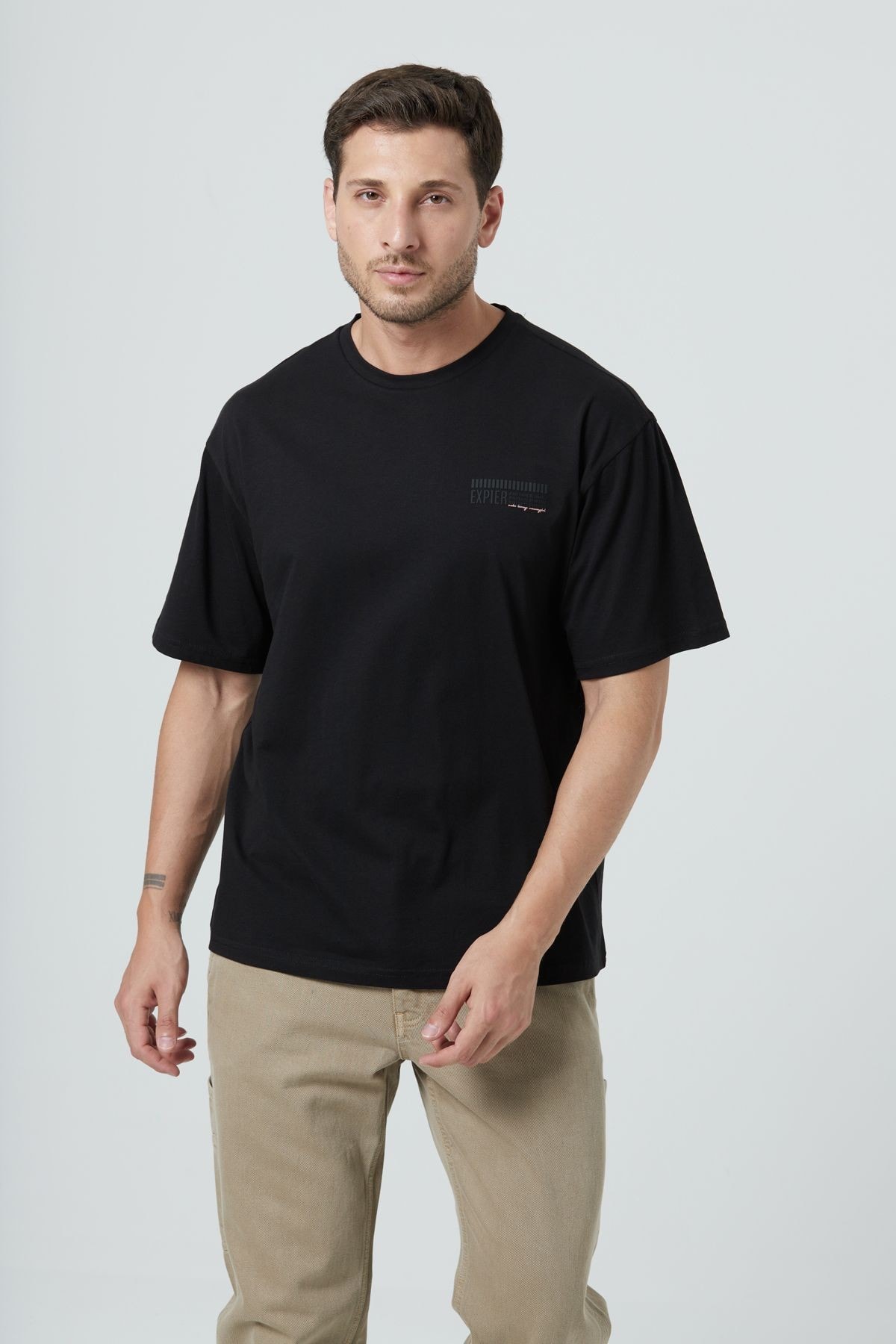 BASIC RELAX FIT T-SHIRT - Siyah