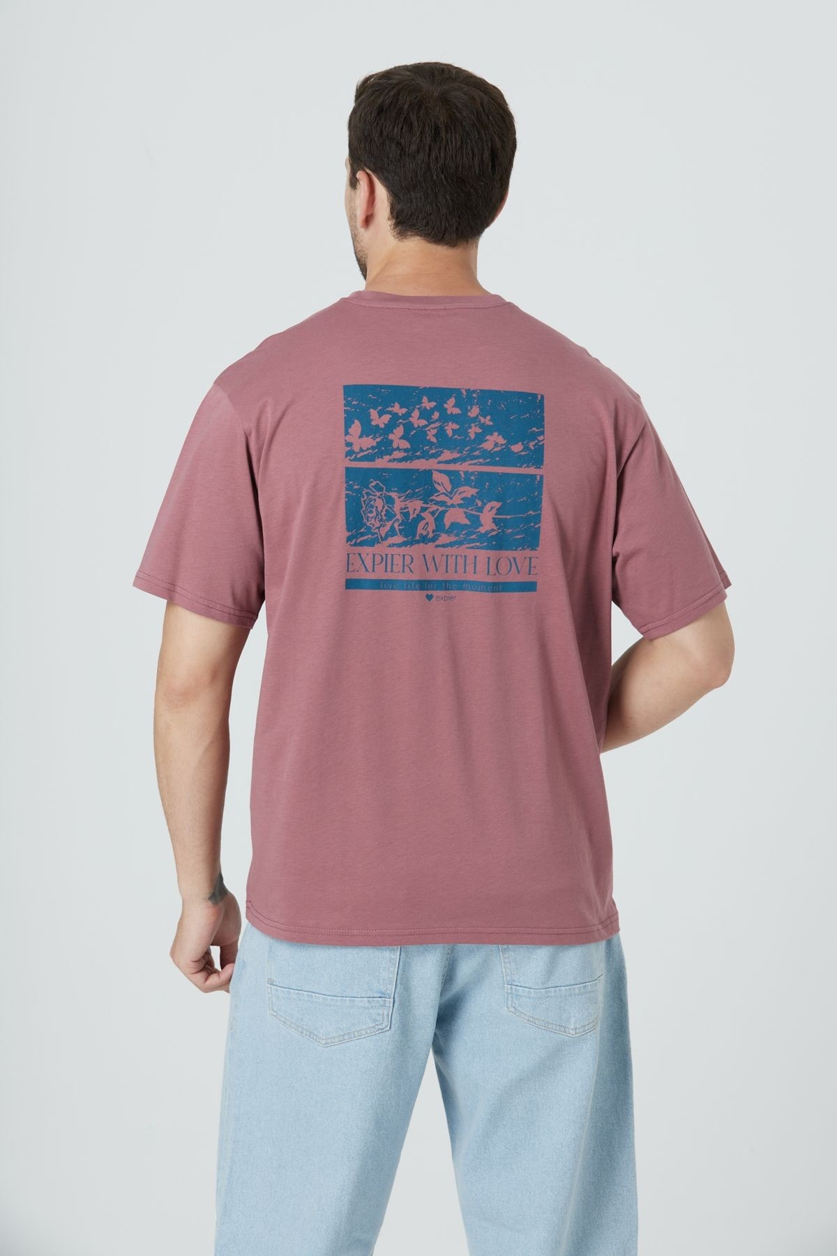 BASIC RELAX FIT T-SHIRT - Bordo