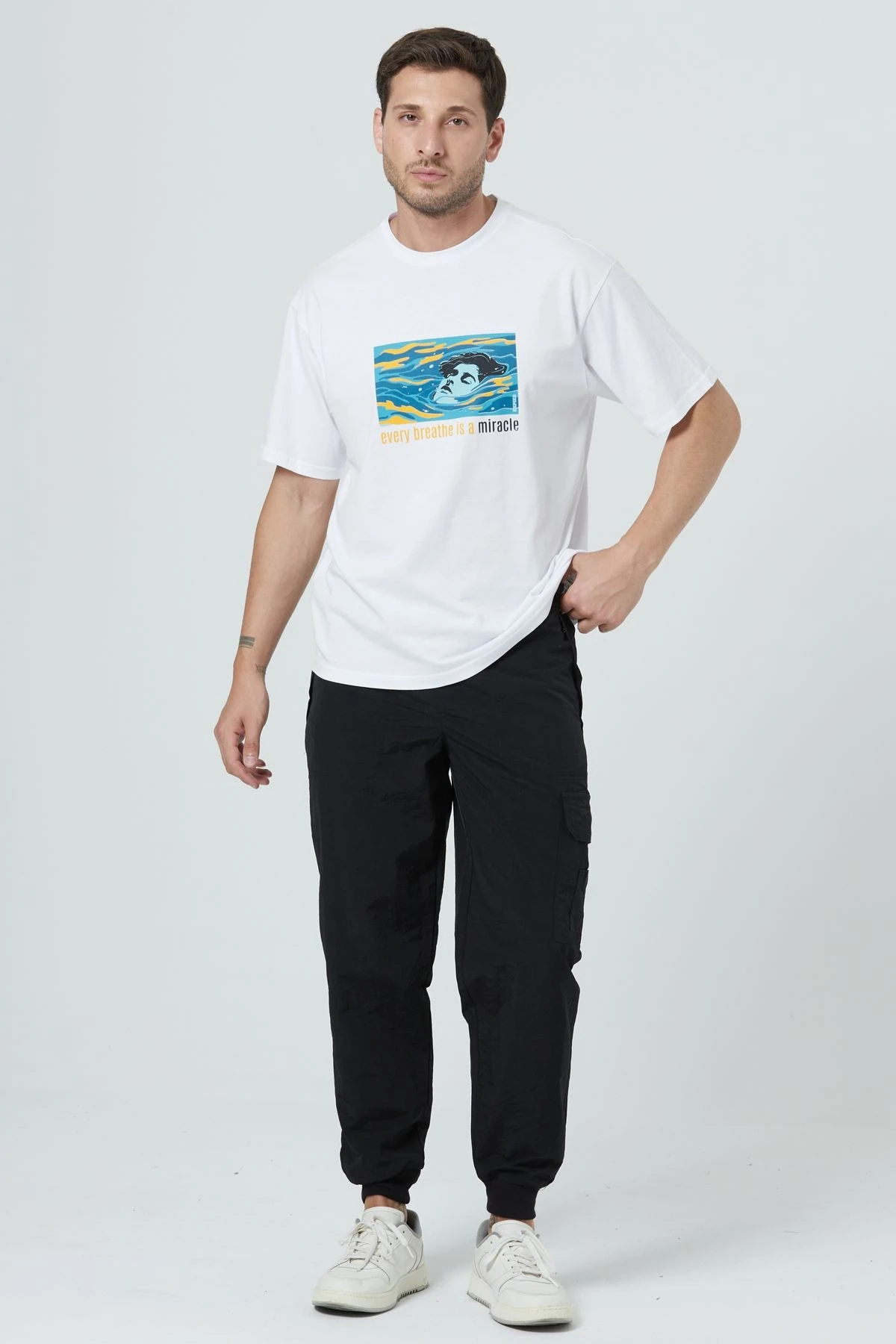 PARAŞÜT LASTİKLİ PANTOLON - Siyah