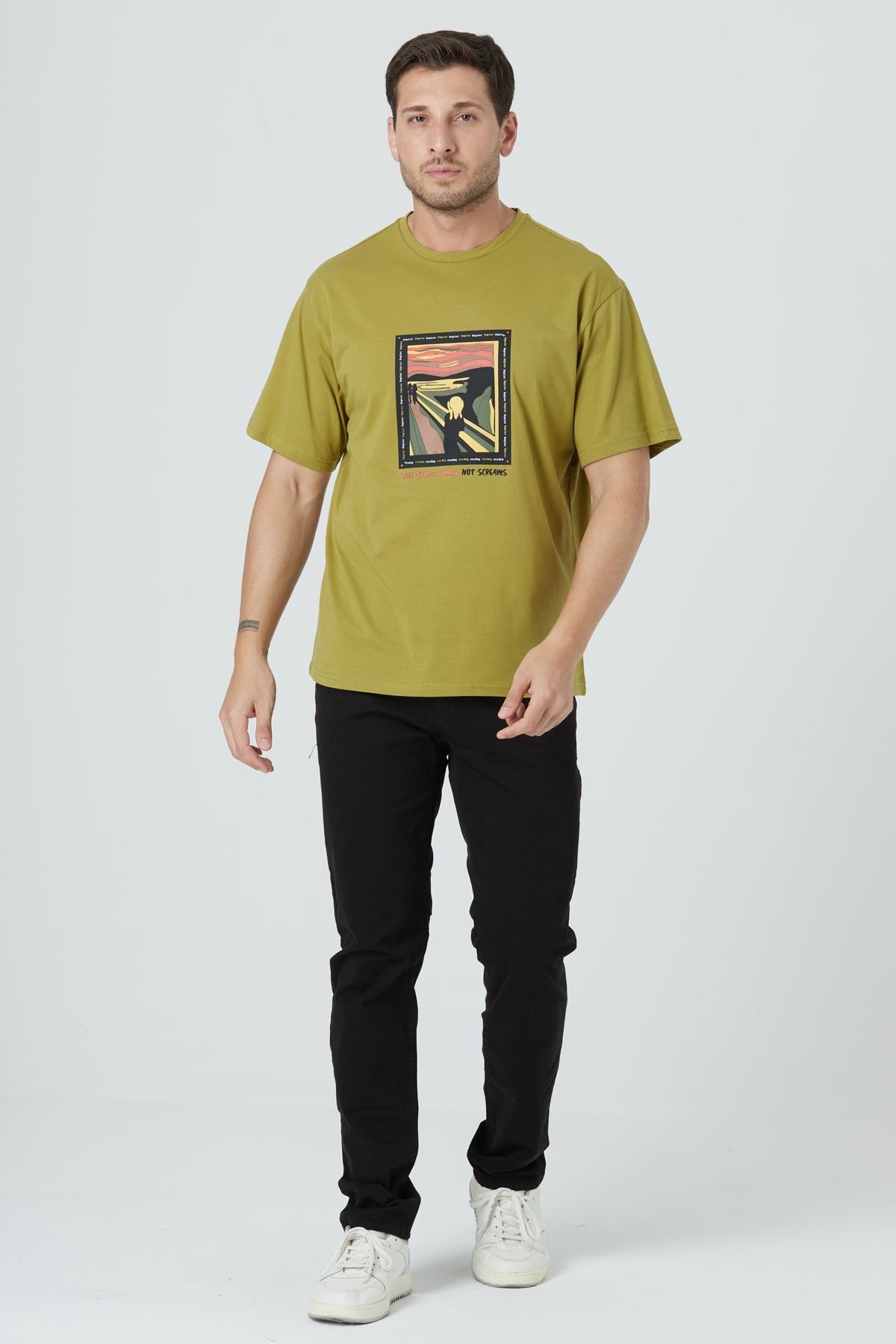 BASIC RELAX FIT T-SHIRT - Hardal Yeşili