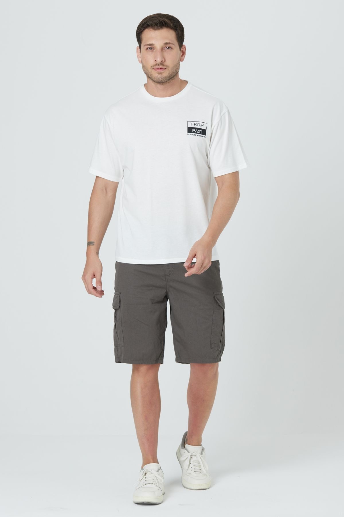 BASIC RELAX FIT T-SHIRT - Beyaz