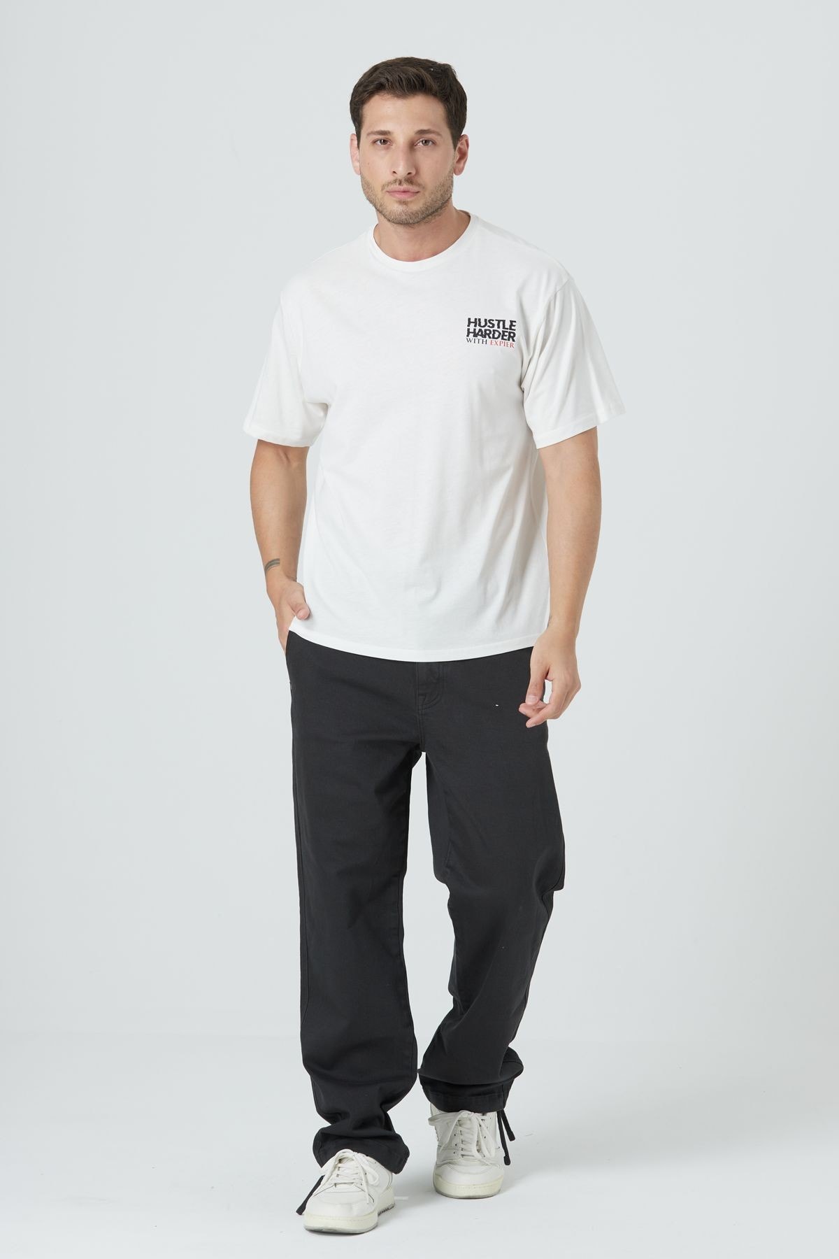 BASIC RELAX FIT T-SHIRT - Beyaz
