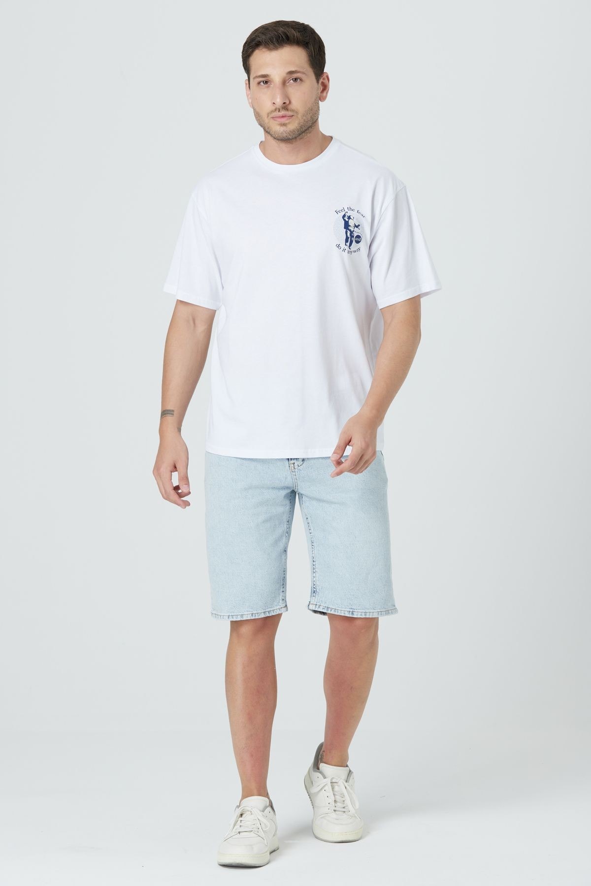BASIC RELAX FIT T-SHIRT - Beyaz